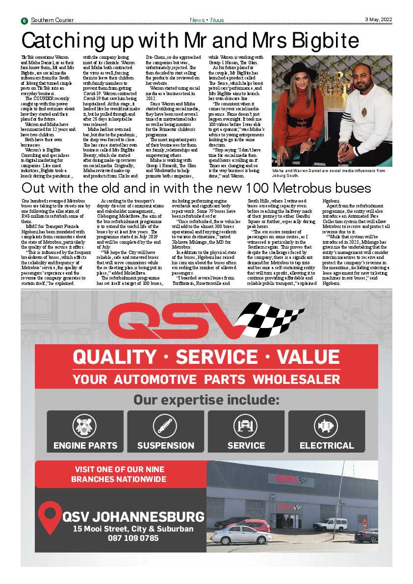 Southern Courier 03 May 2022 page 6