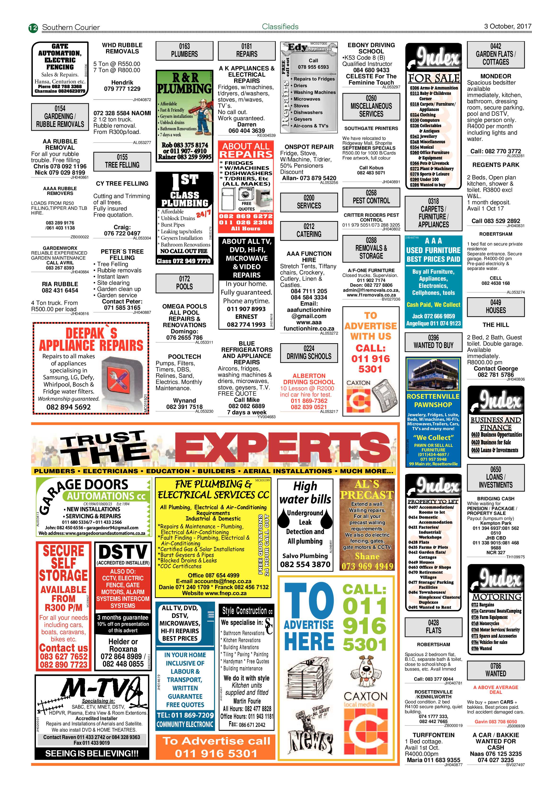 Southern Courier 03 October 2017 page 12