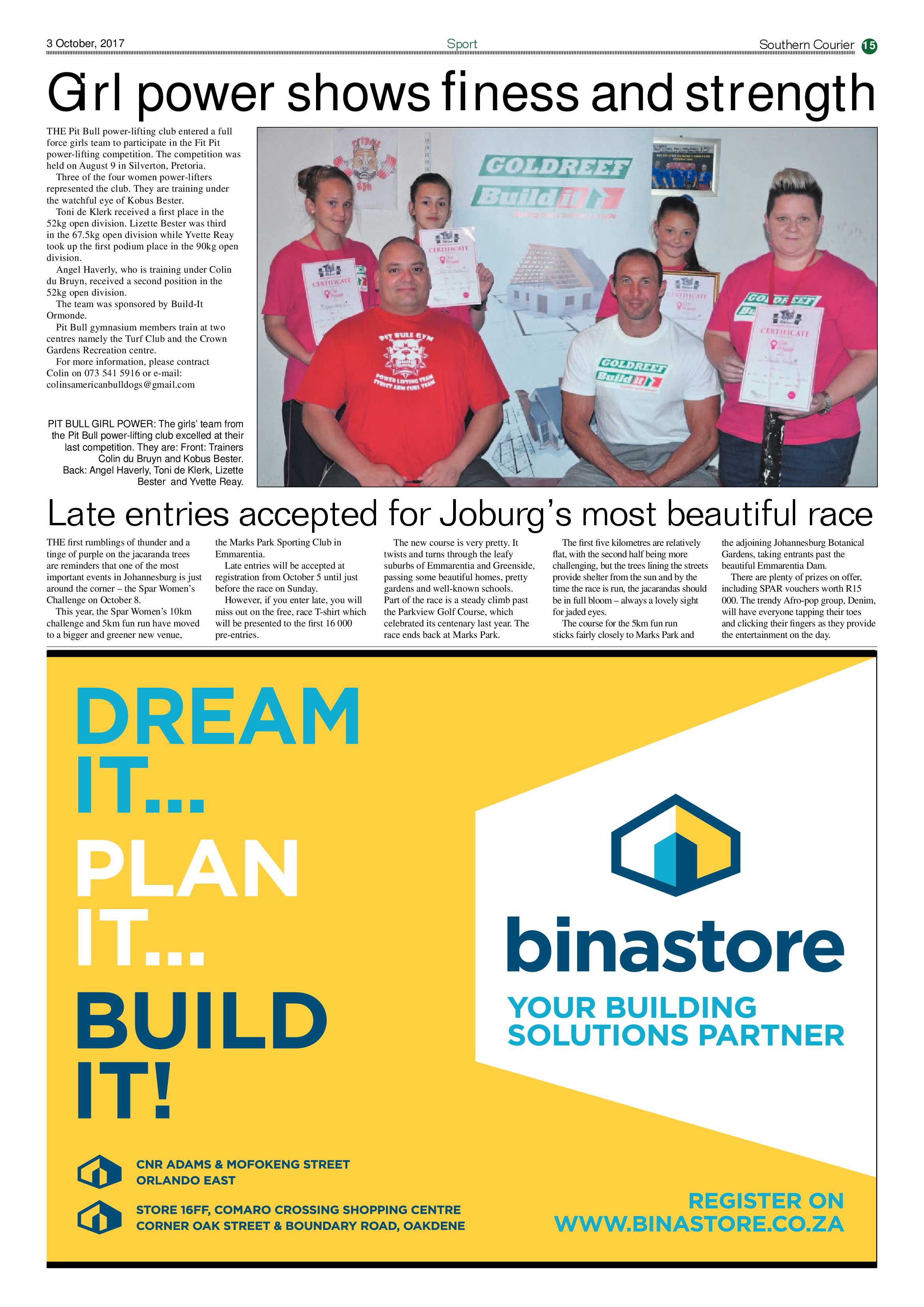 Southern Courier 03 October 2017 page 15