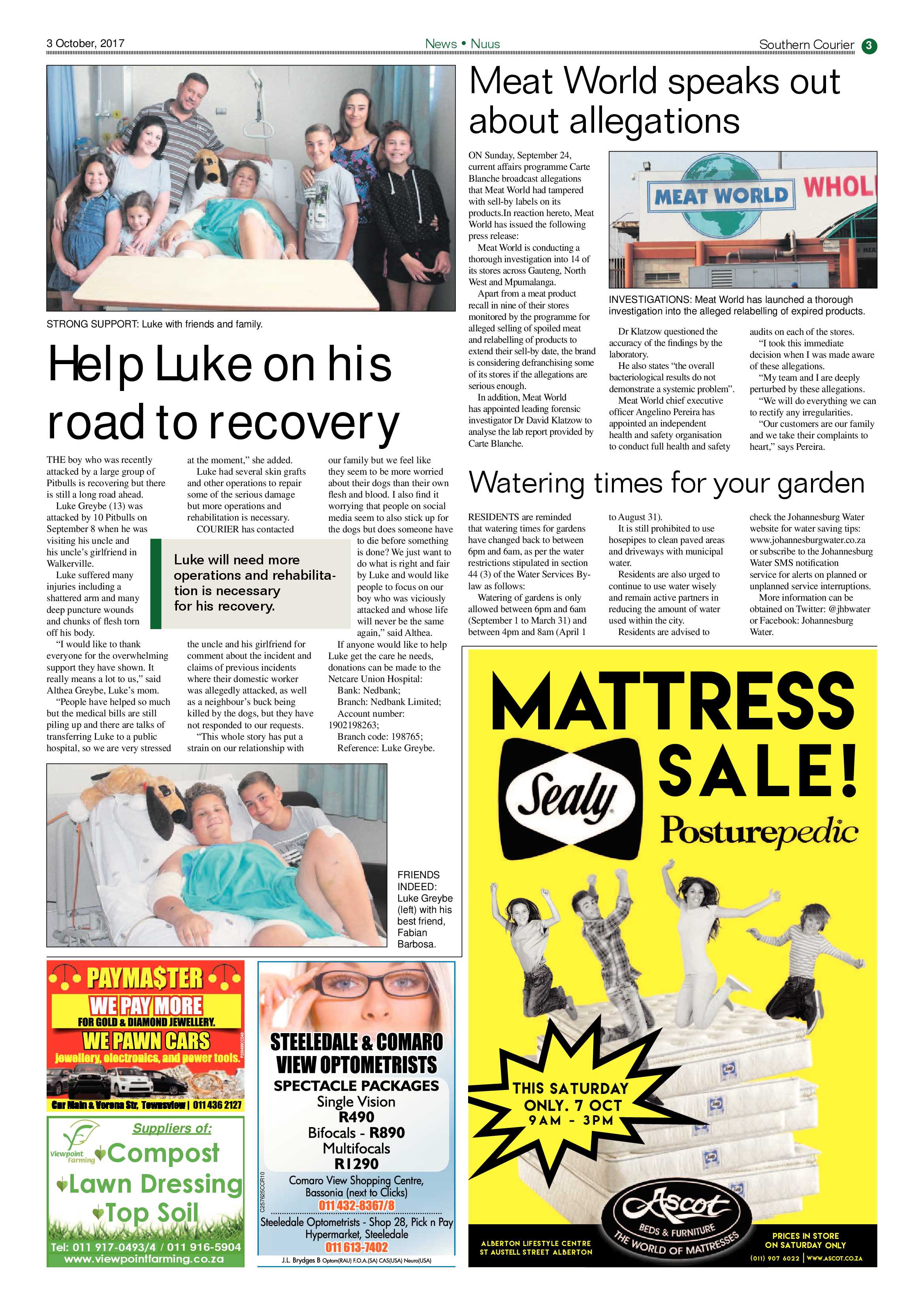Southern Courier 03 October 2017 page 3