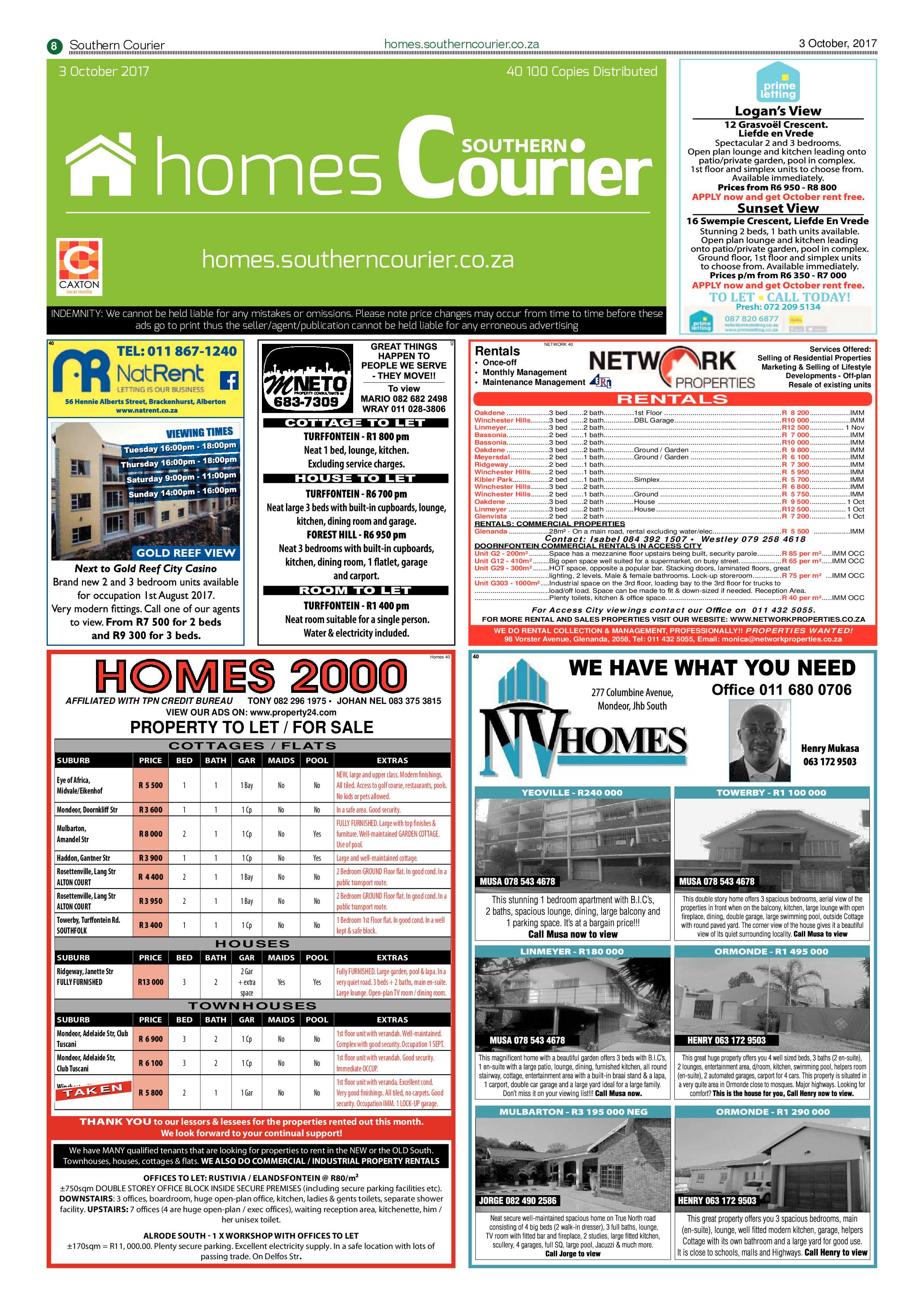 Southern Courier 03 October 2017 page 8
