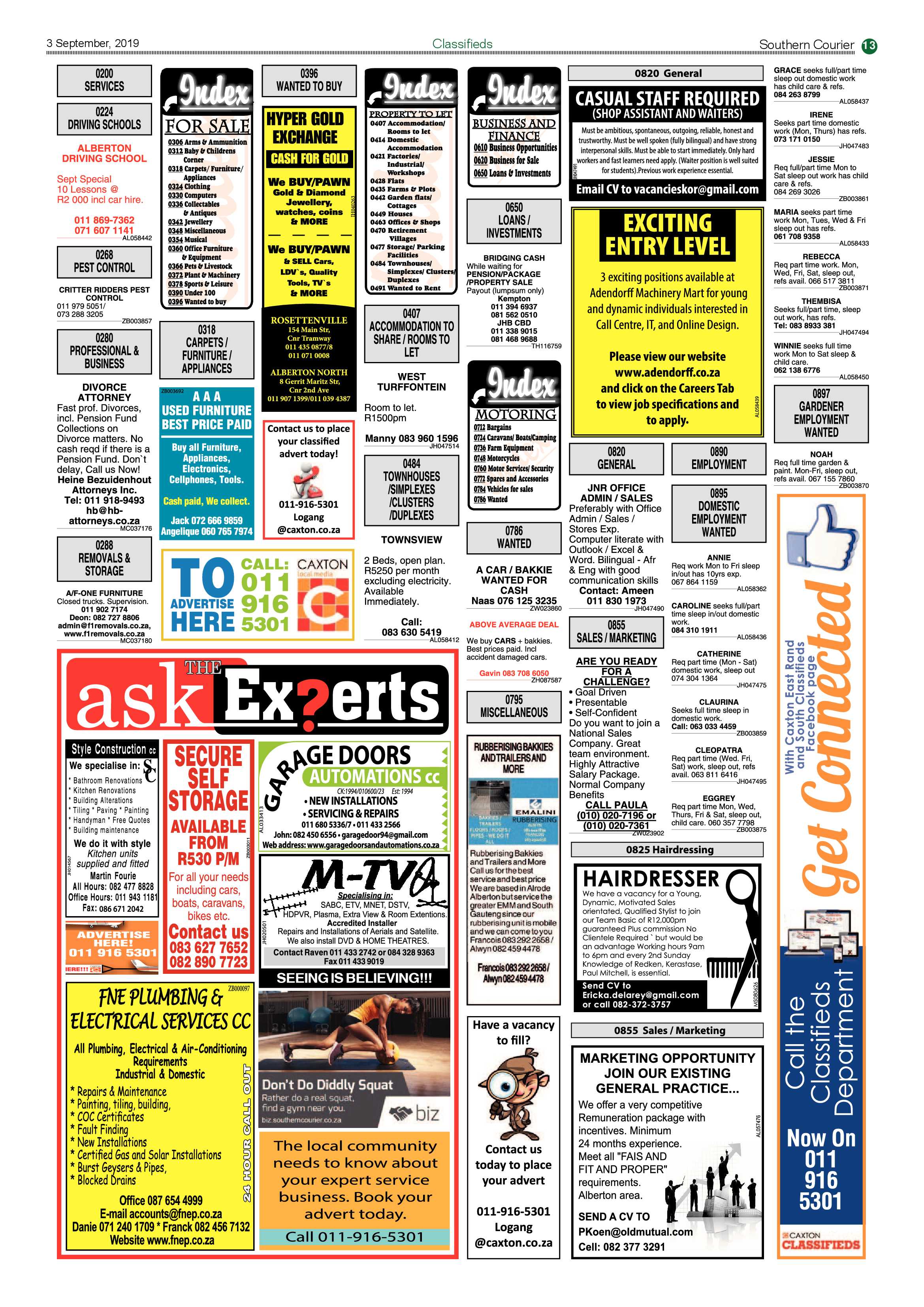 Southern Courier 03 September 2019 page 13