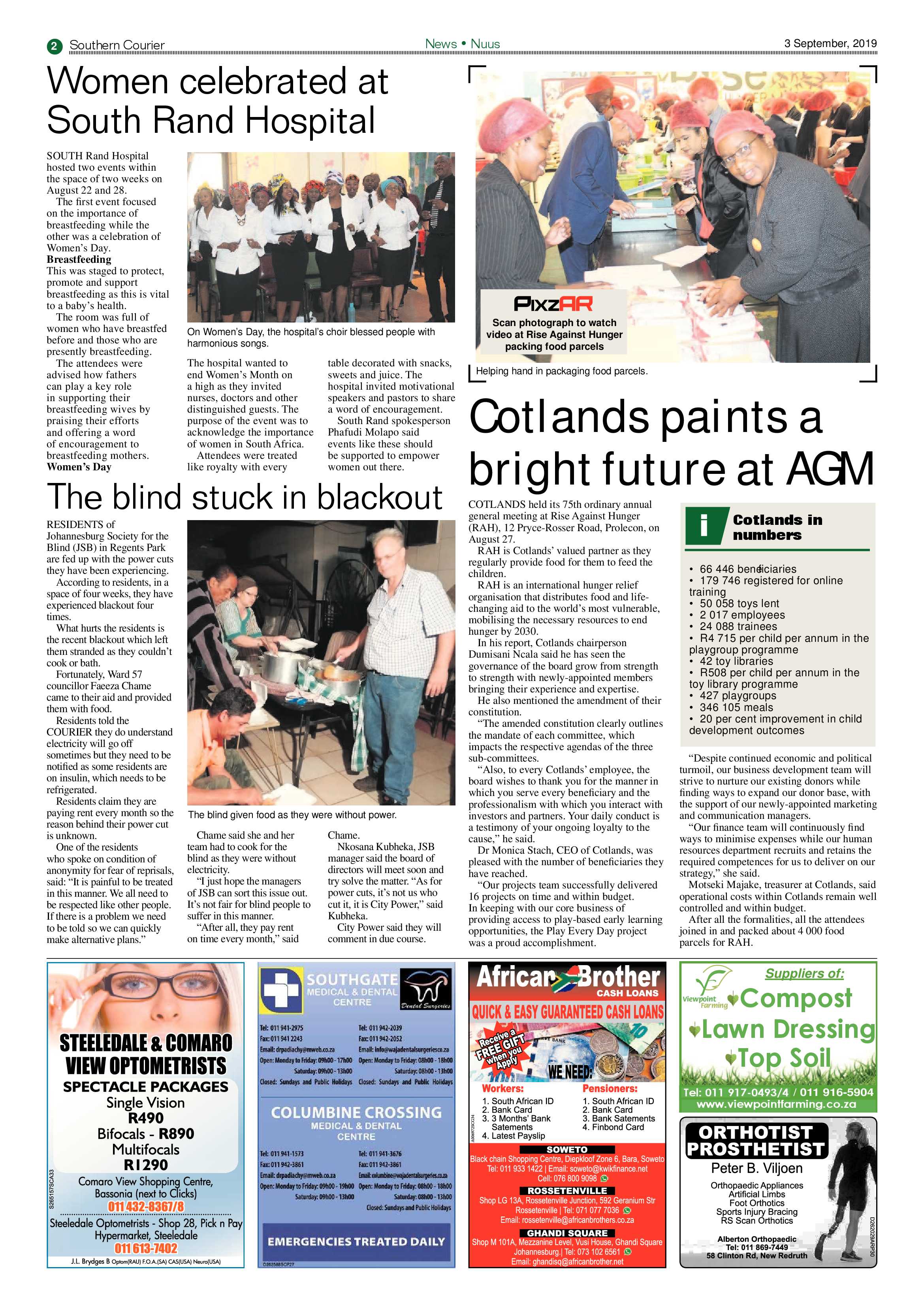 Southern Courier 03 September 2019 page 2