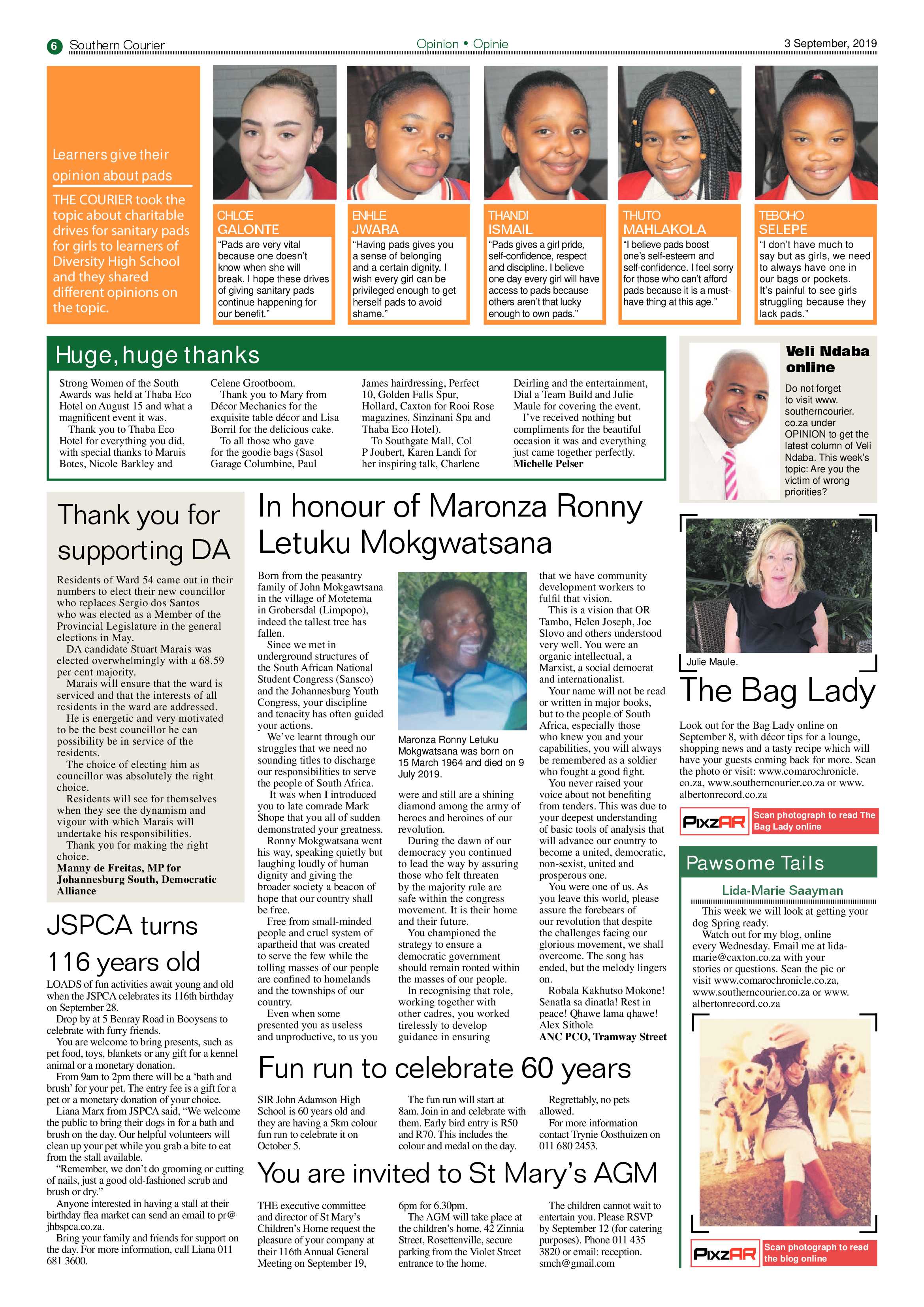 Southern Courier 03 September 2019 page 6