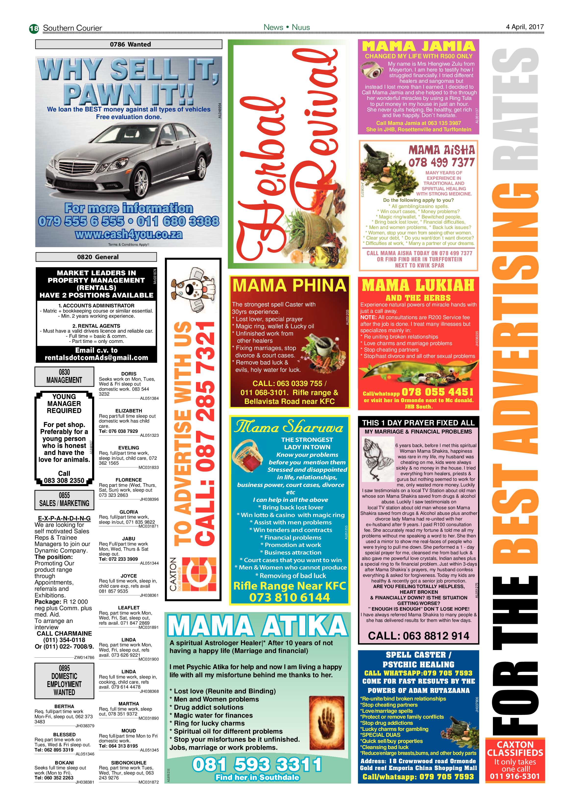 Southern Courier 04 April 2017 page 18