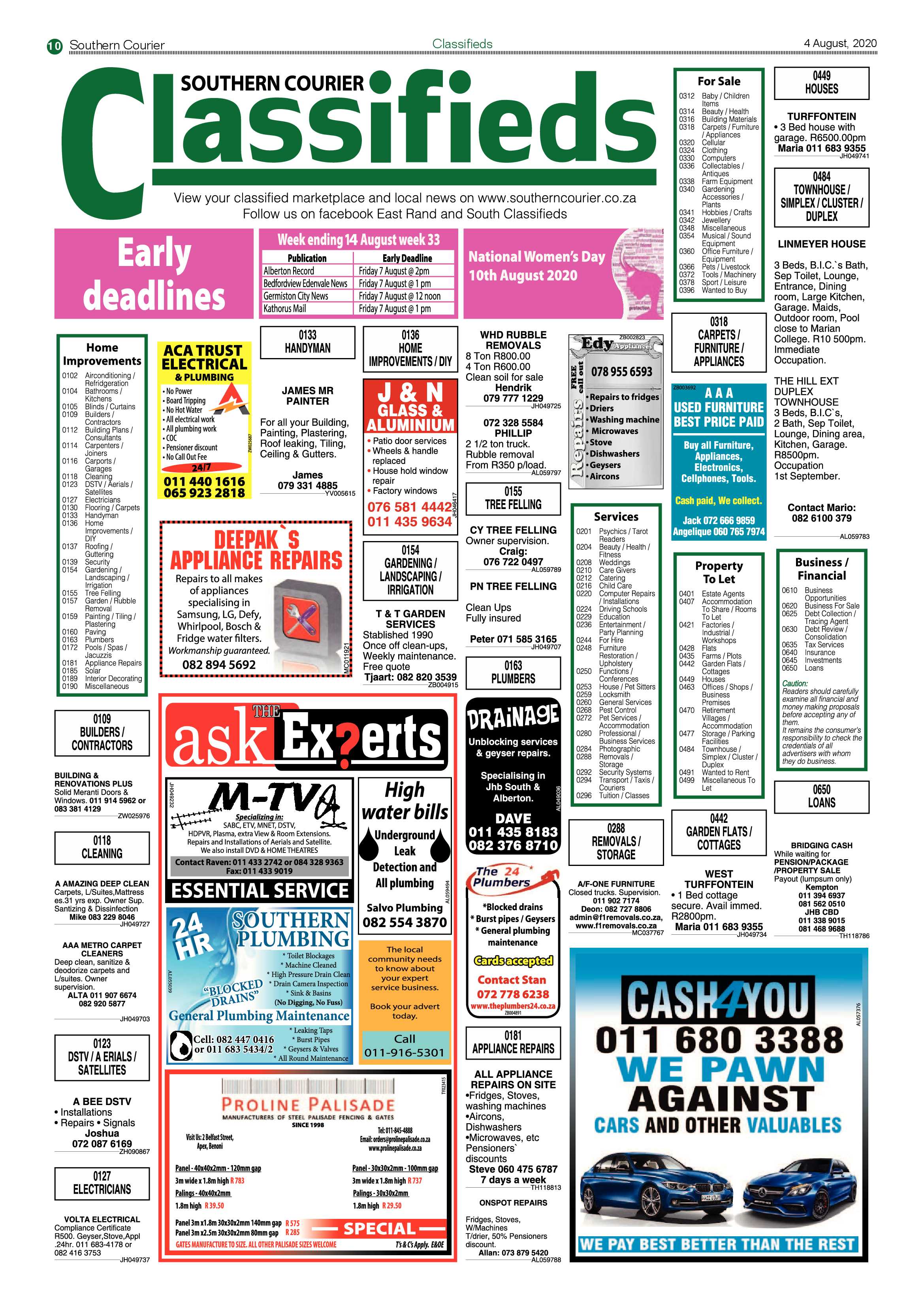 Southern Courier 04 August 2020 page 10