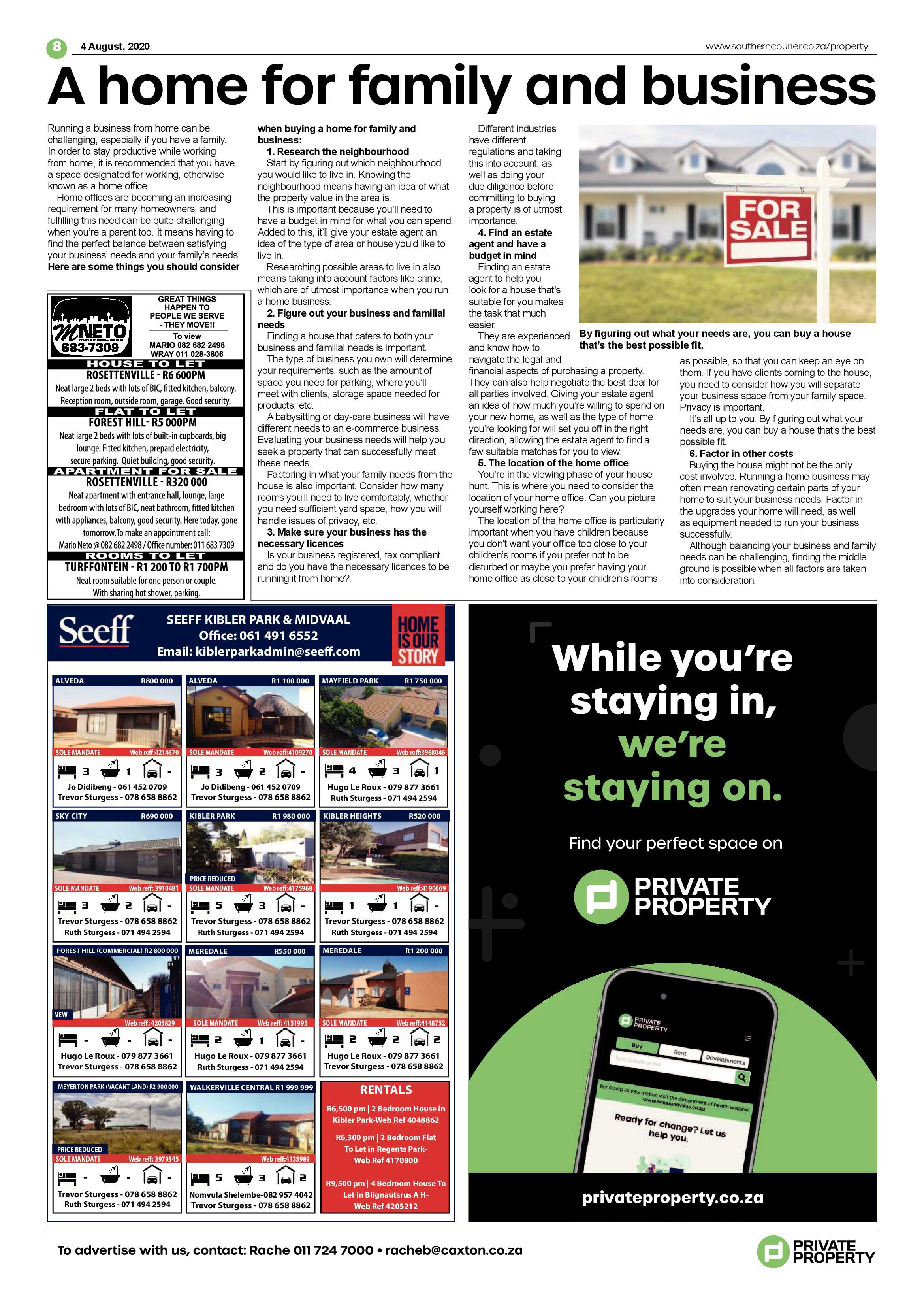 Southern Courier 04 August 2020 page 8