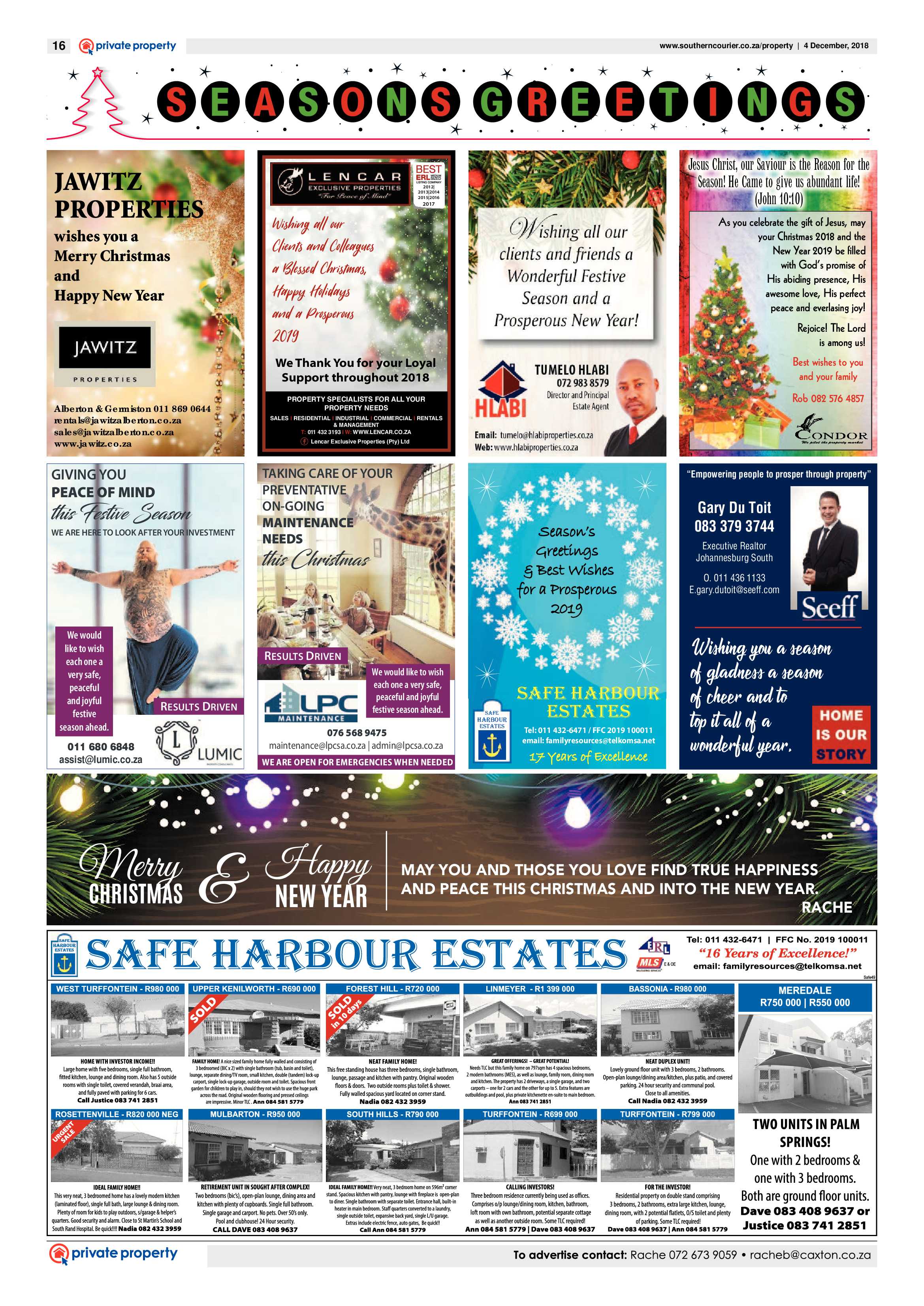 Southern Courier 04 December 2018 page 16
