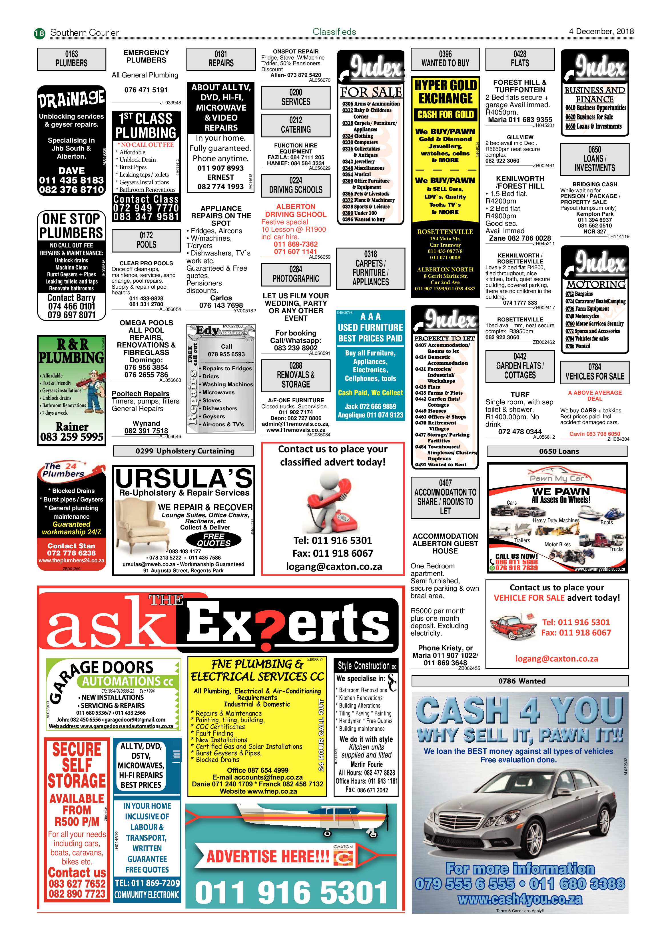 Southern Courier 04 December 2018 page 18