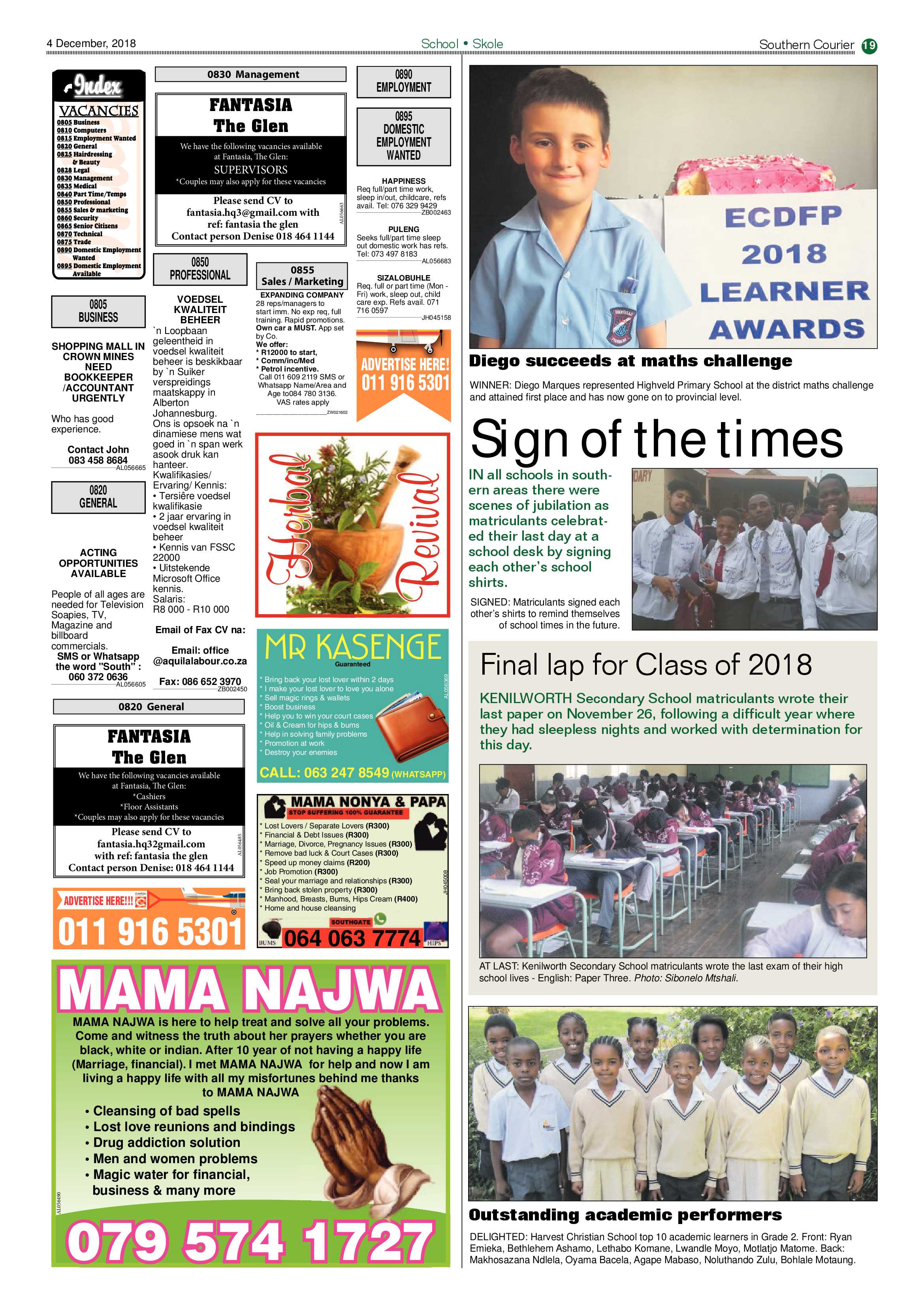 Southern Courier 04 December 2018 page 19