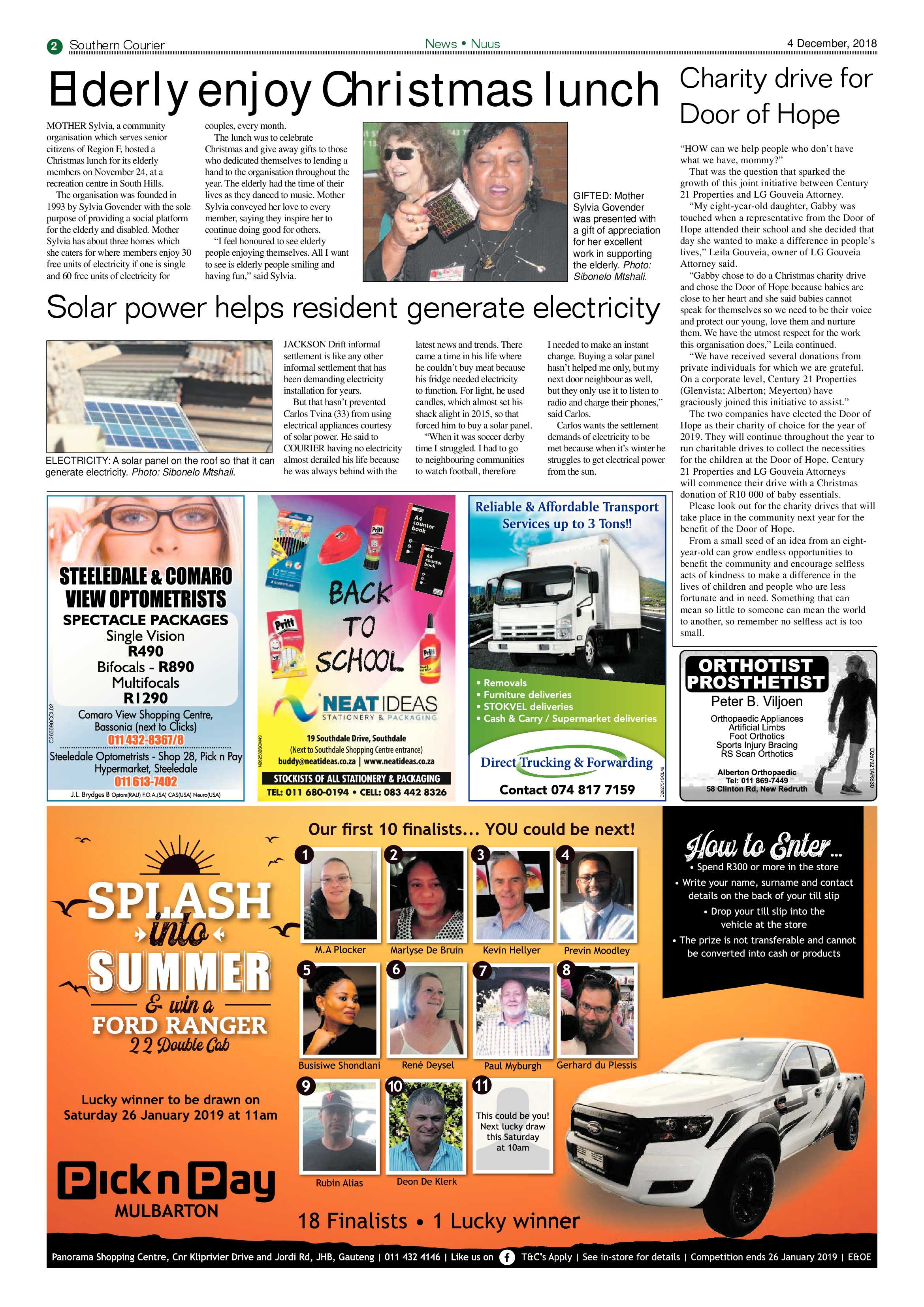 Southern Courier 04 December 2018 page 2