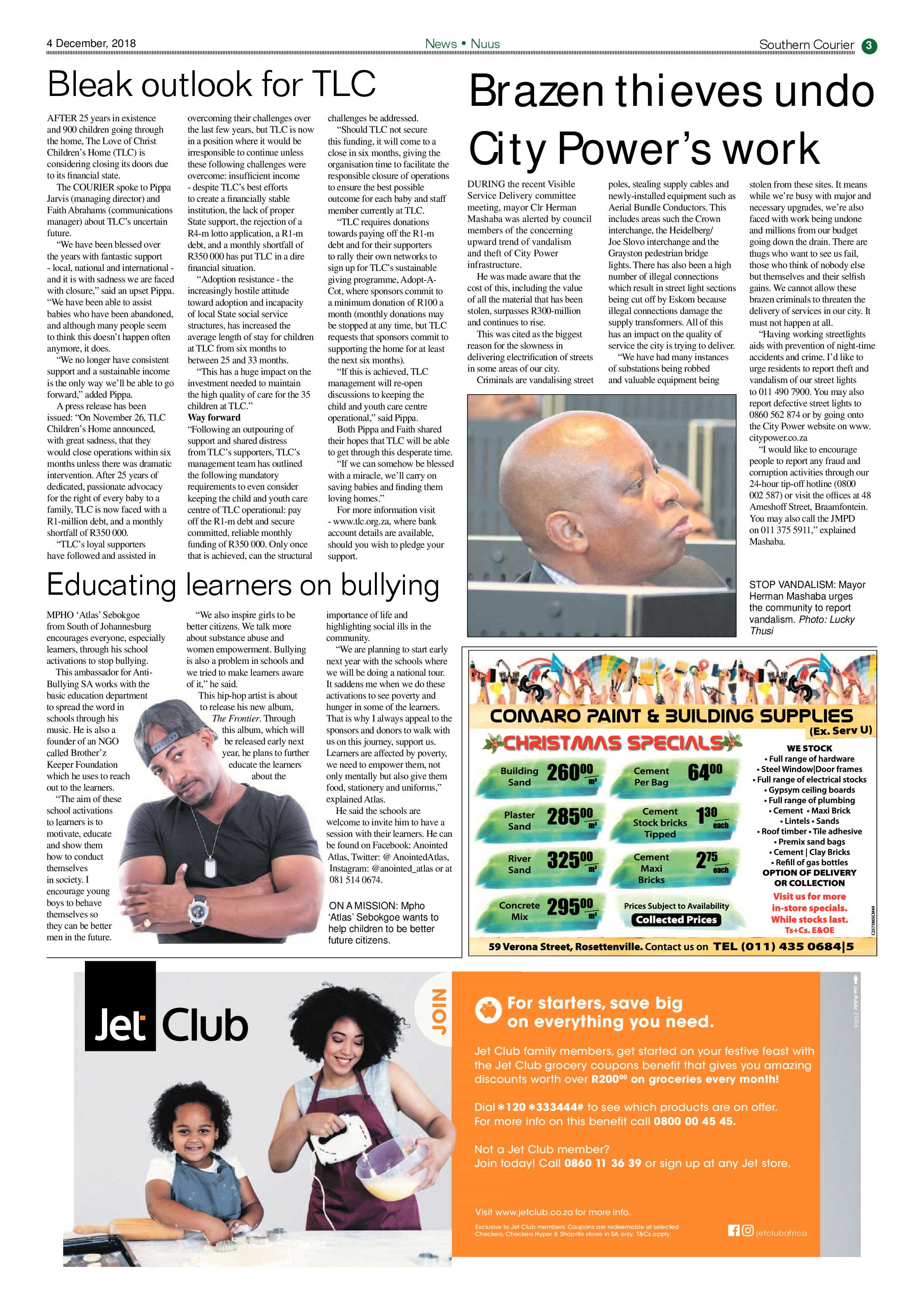 Southern Courier 04 December 2018 page 3