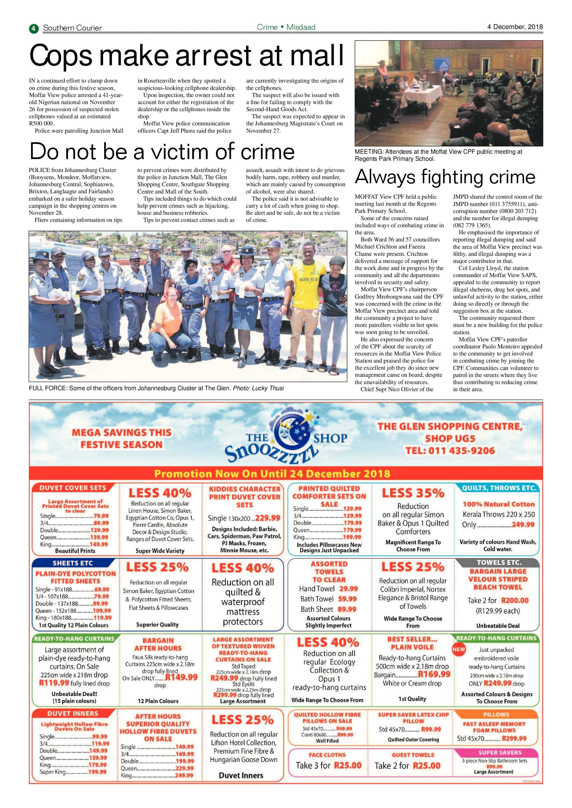 Southern Courier 04 December 2018 page 4