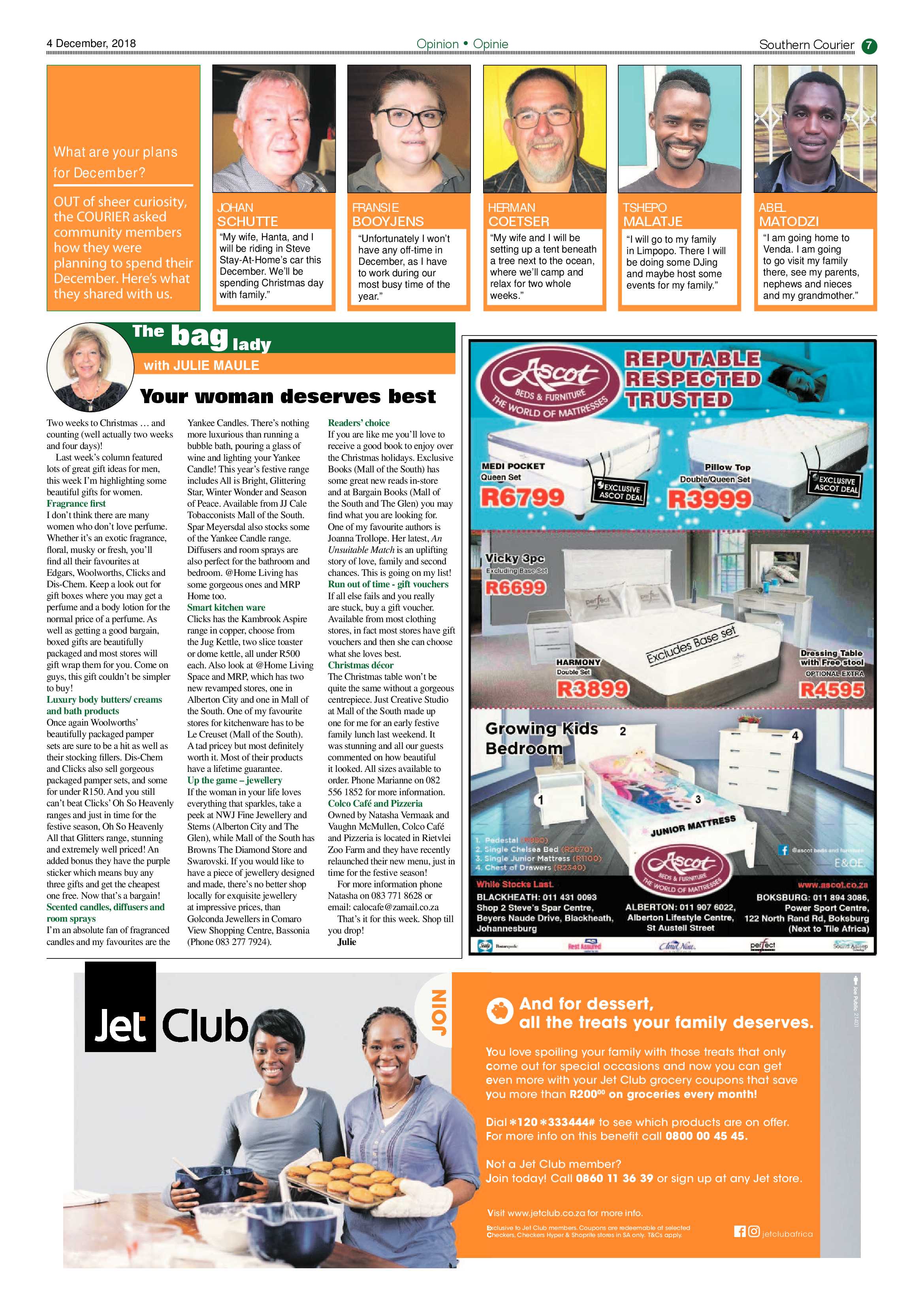 Southern Courier 04 December 2018 page 7
