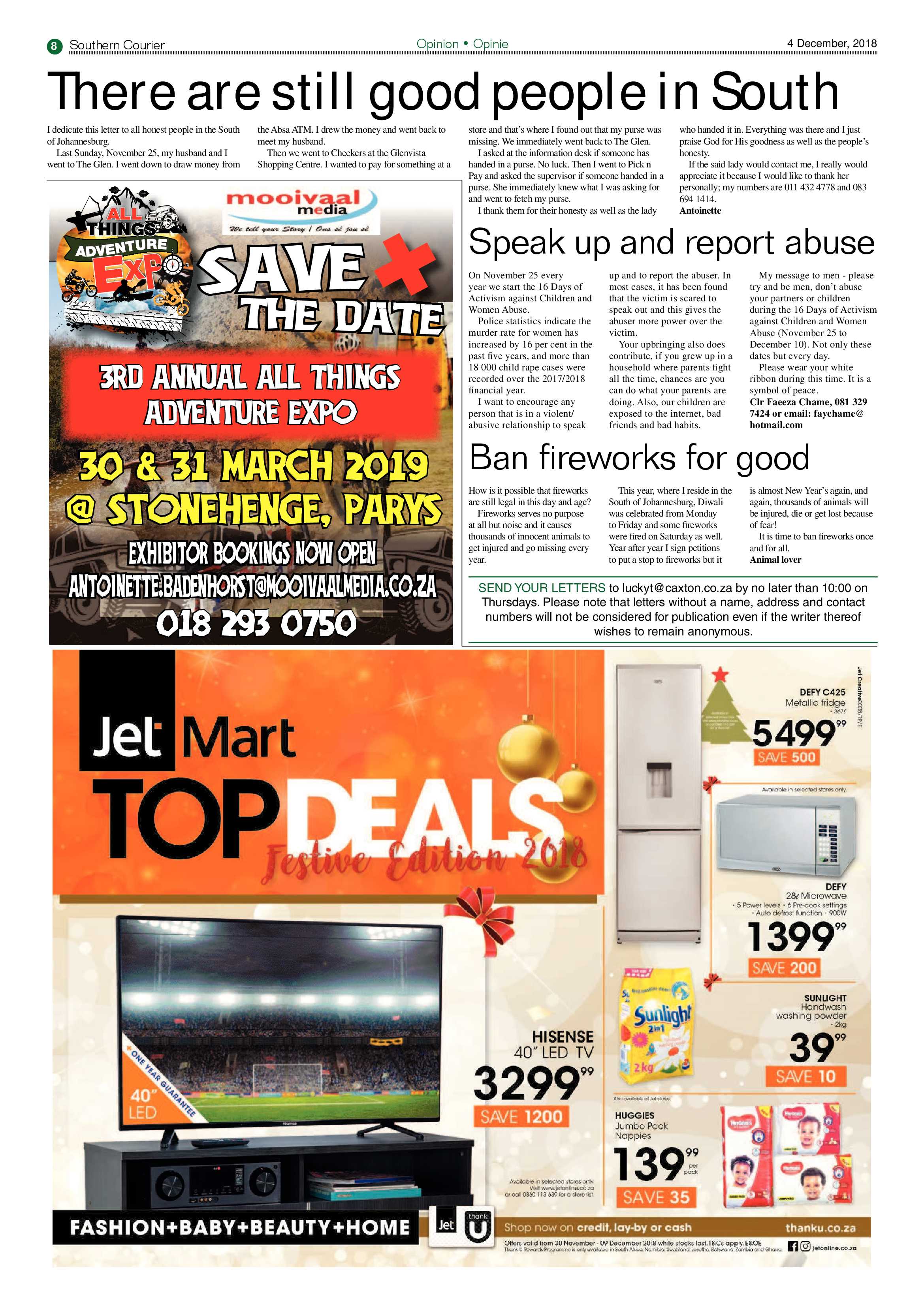 Southern Courier 04 December 2018 page 8