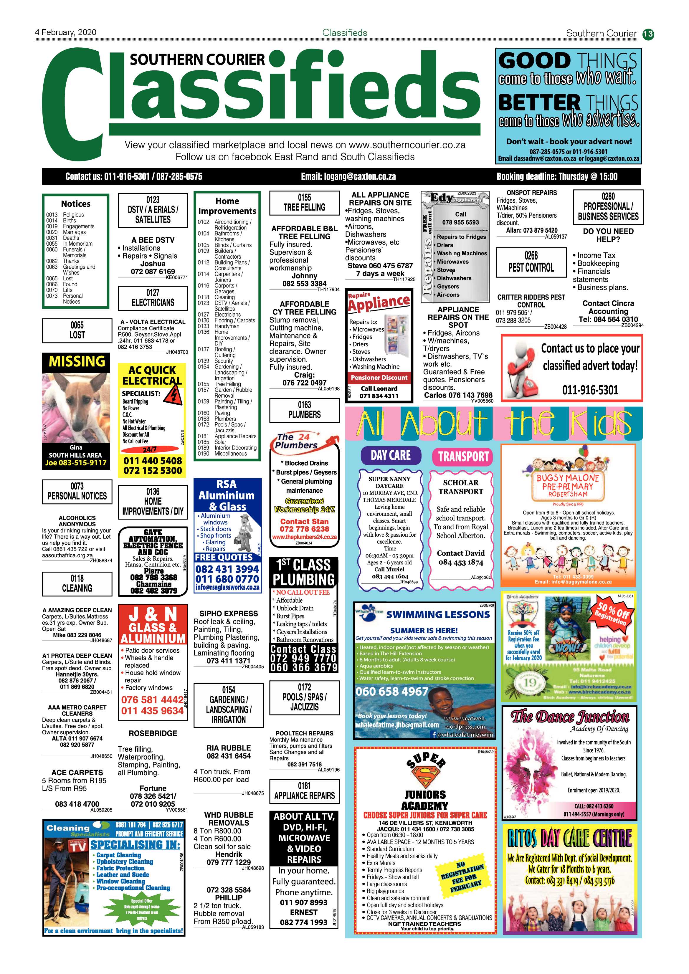 Southern Courier 04 February 2020 page 13