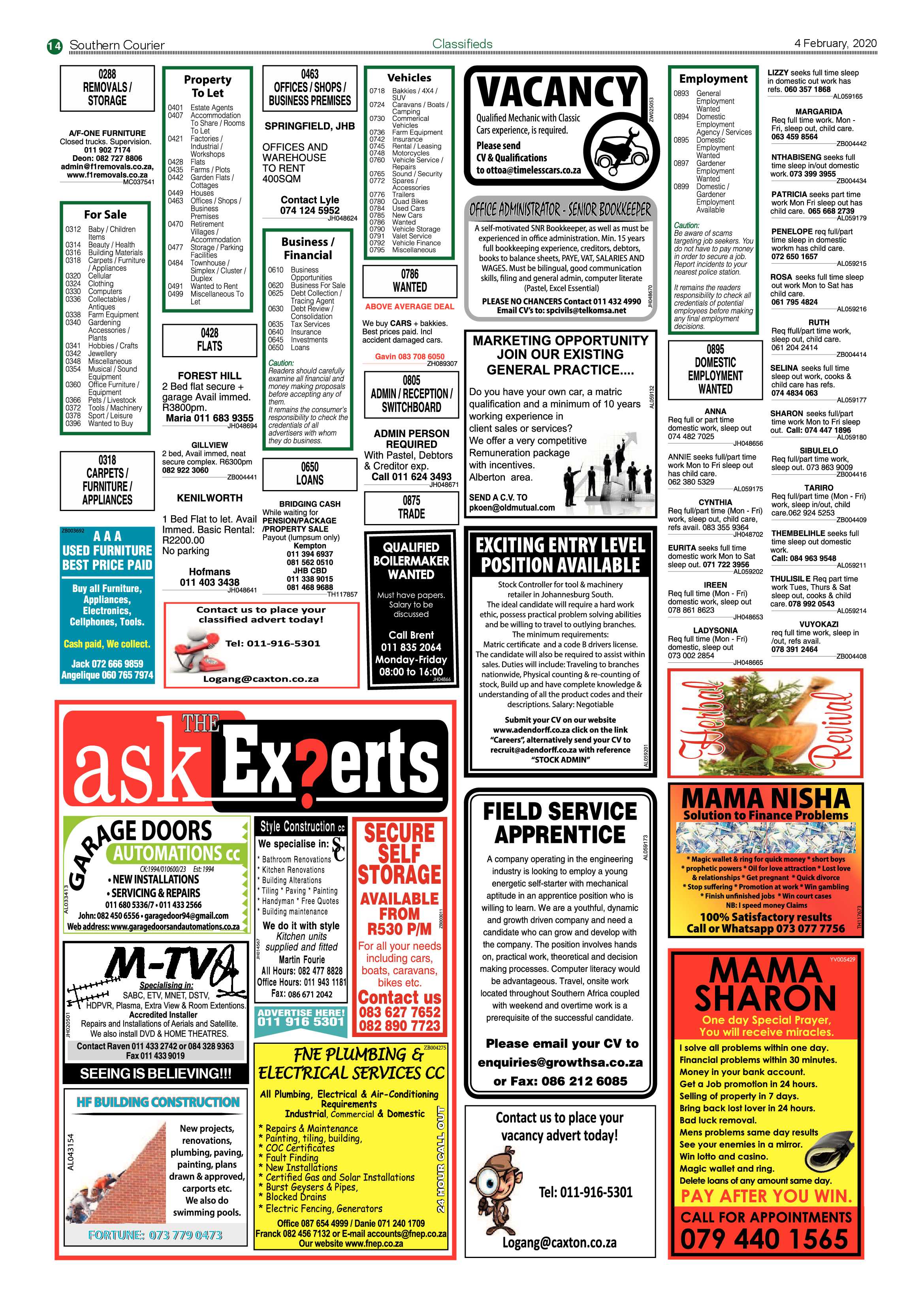 Southern Courier 04 February 2020 page 14