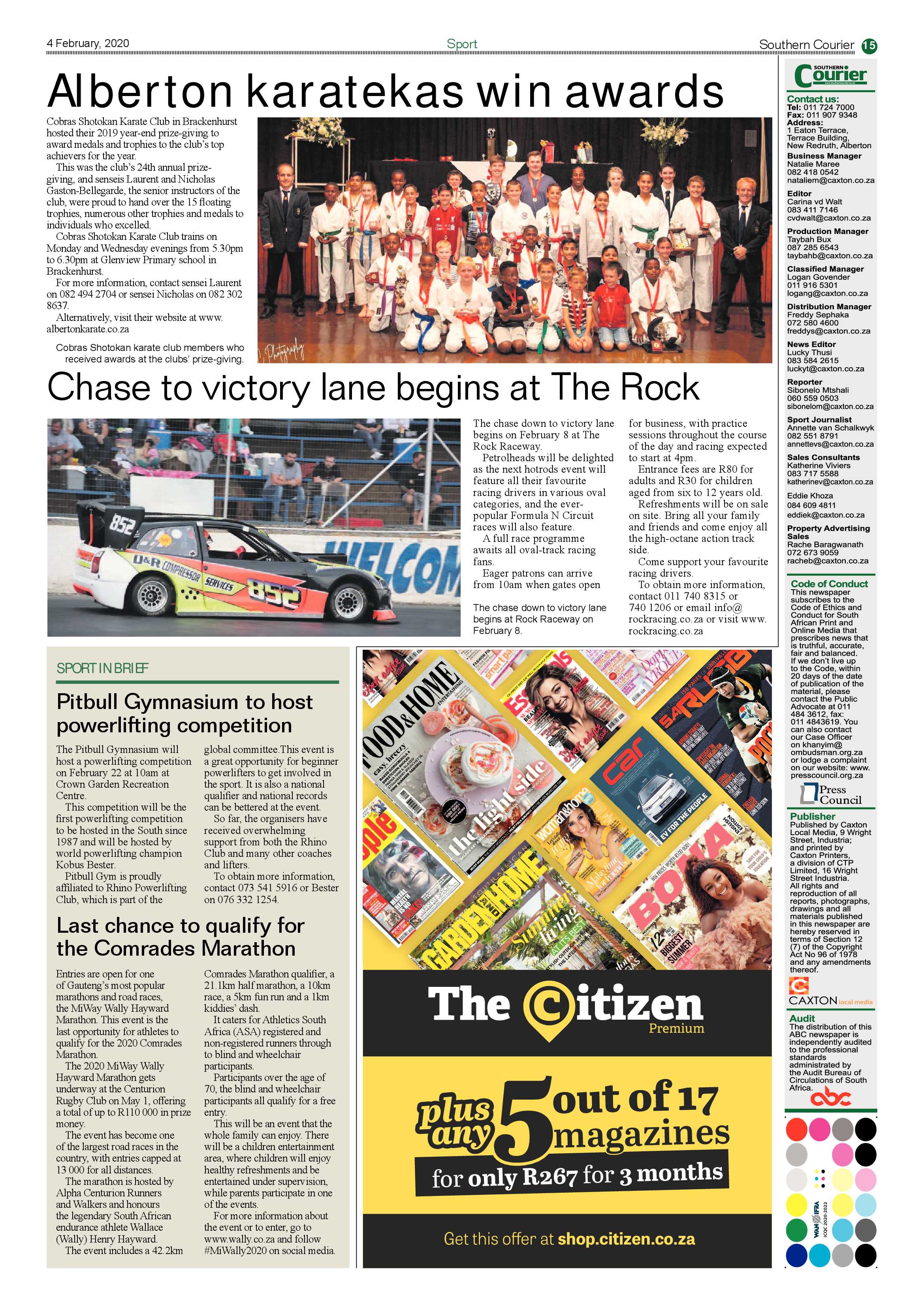Southern Courier 04 February 2020 page 15