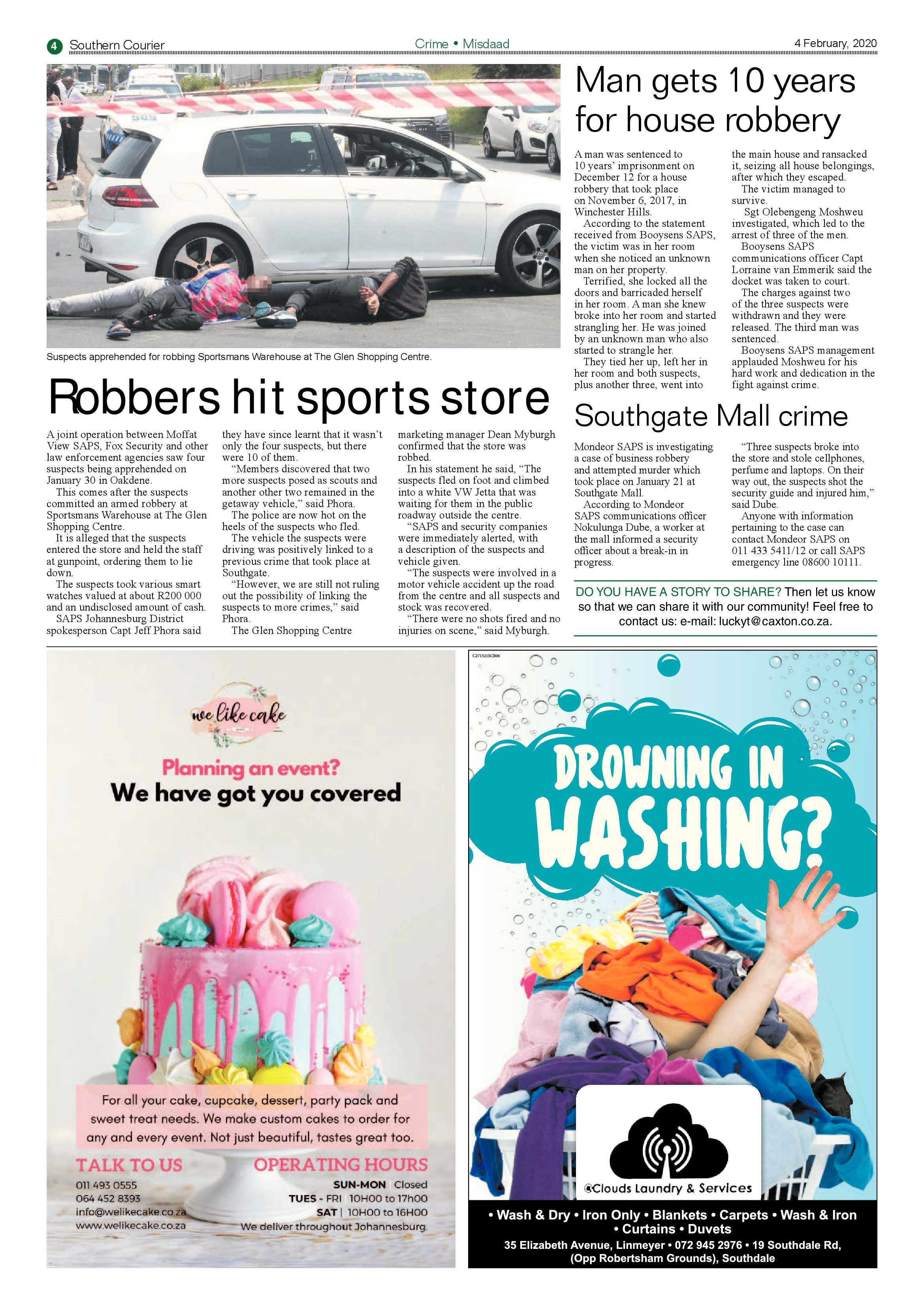 Southern Courier 04 February 2020 page 4