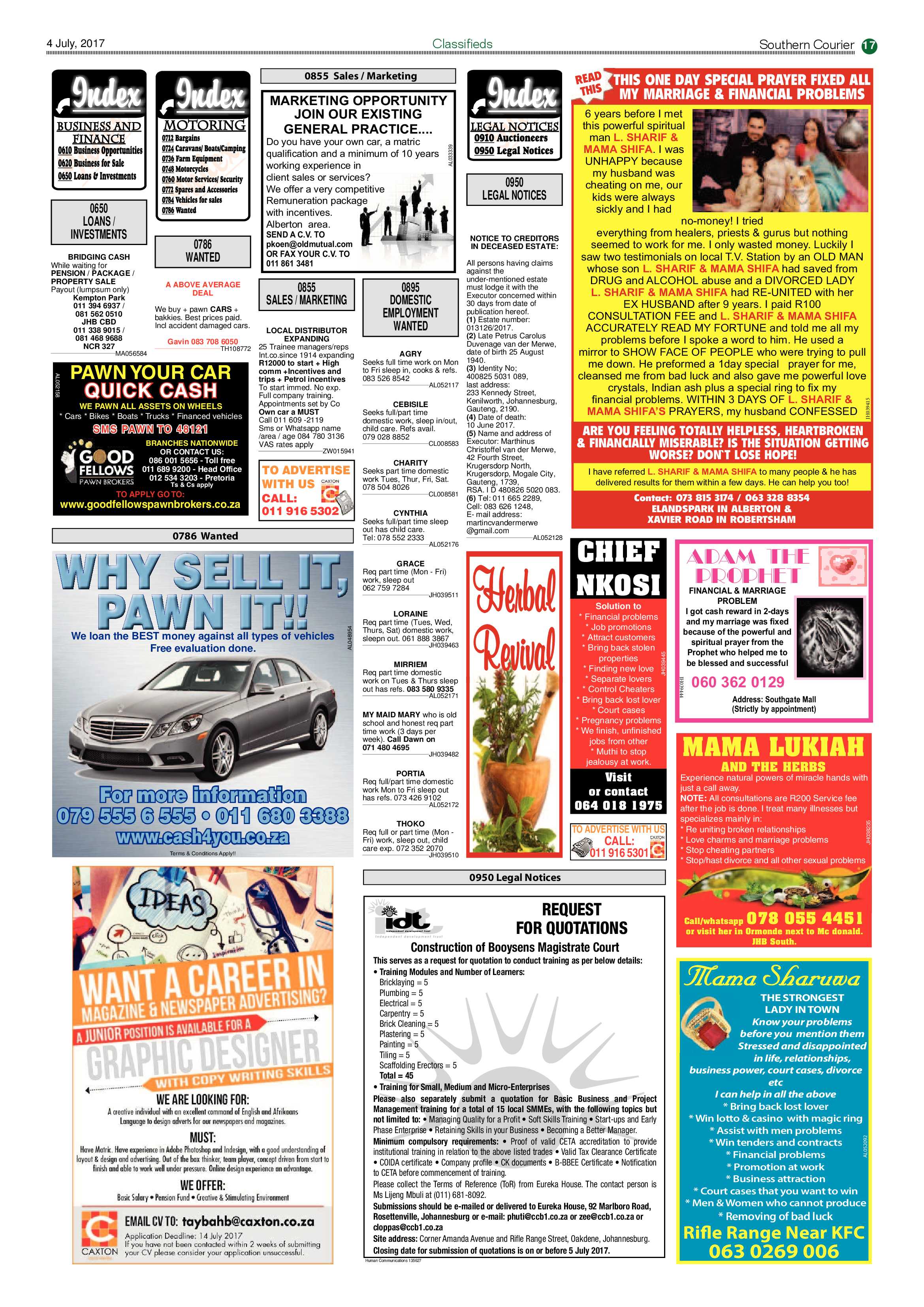 Southern Courier 04 July 2017 page 17