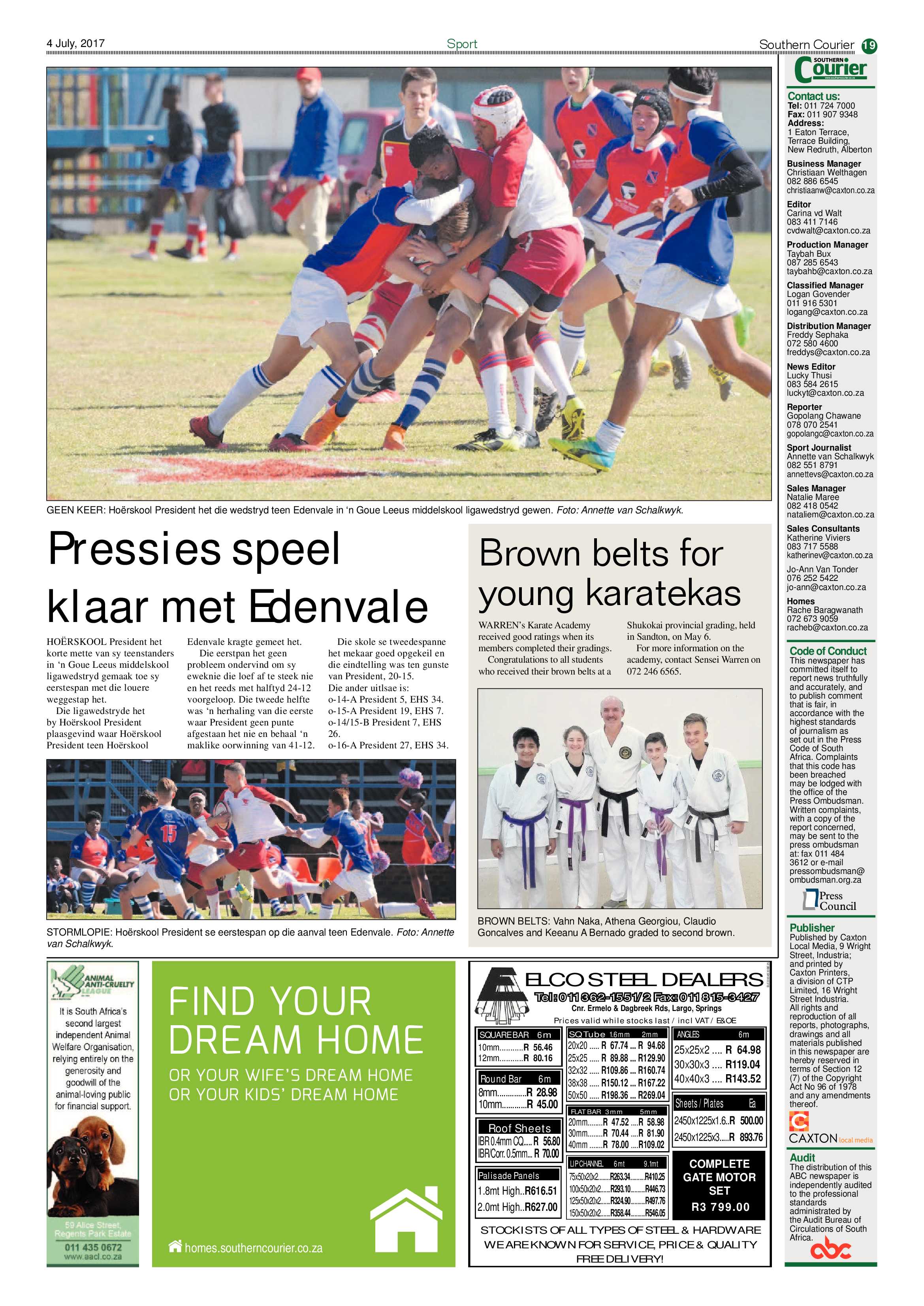 Southern Courier 04 July 2017 page 19