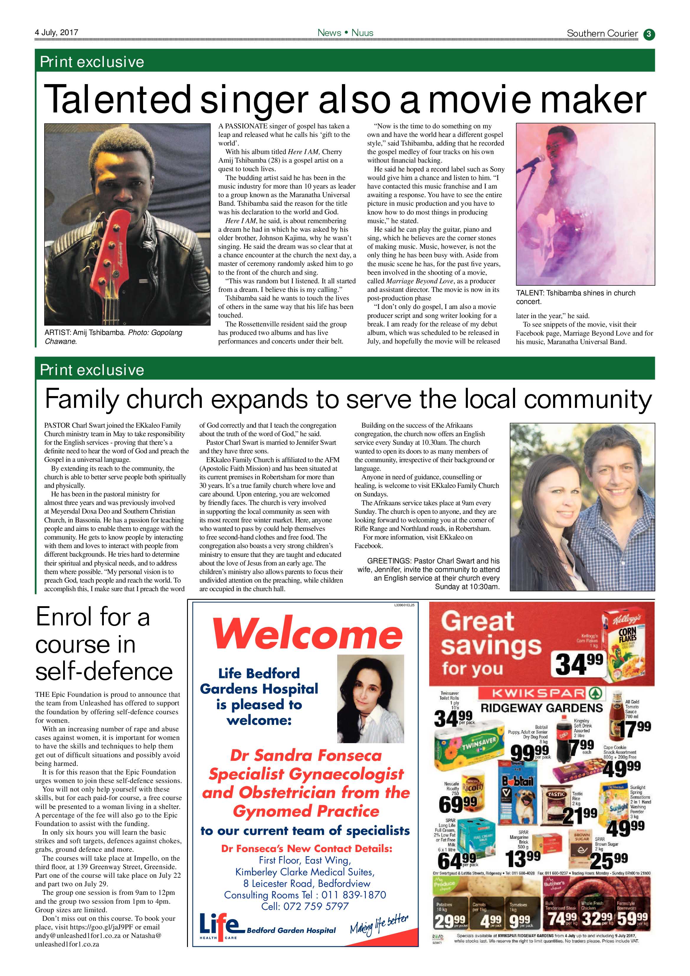Southern Courier 04 July 2017 page 3