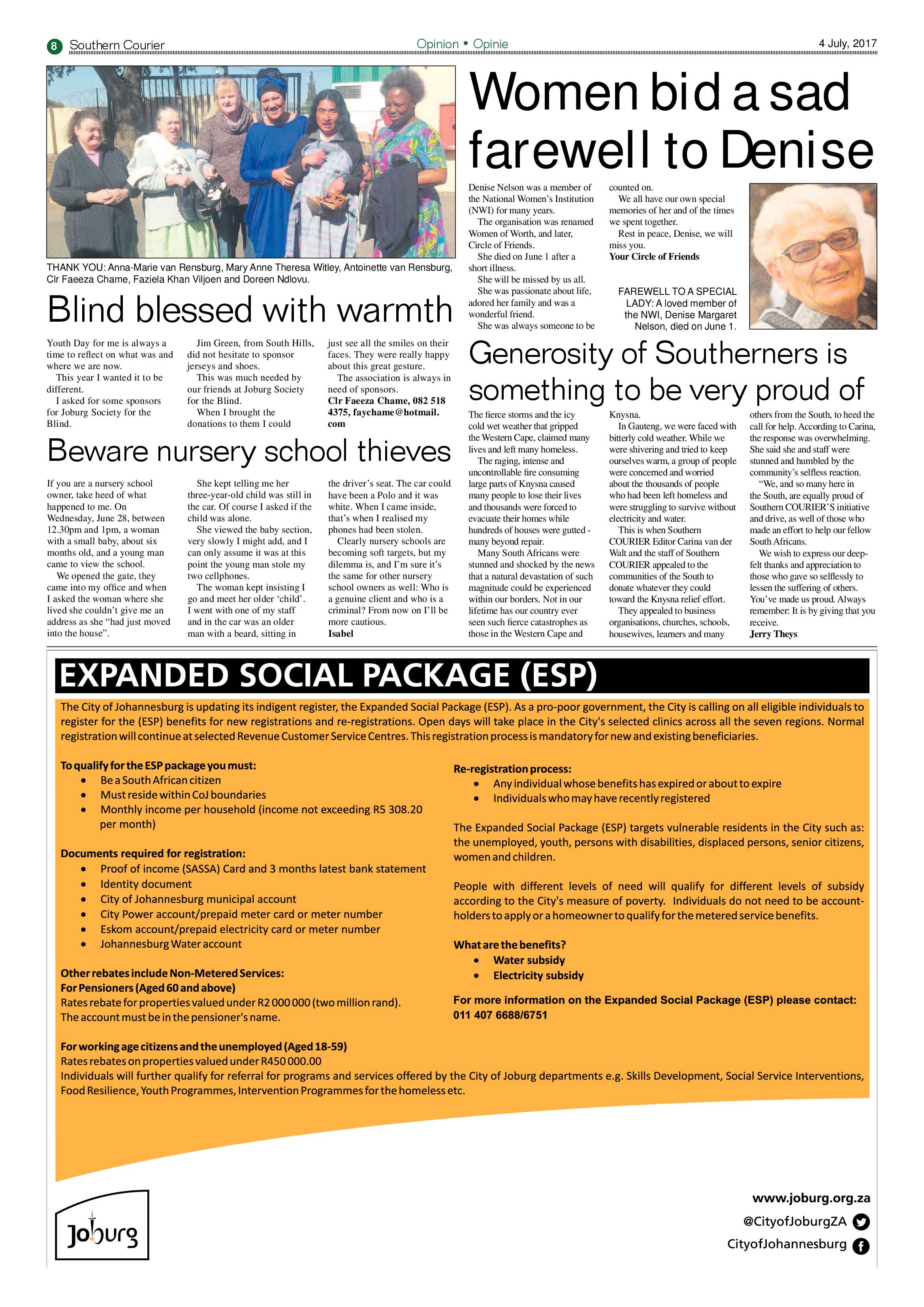 Southern Courier 04 July 2017 page 8