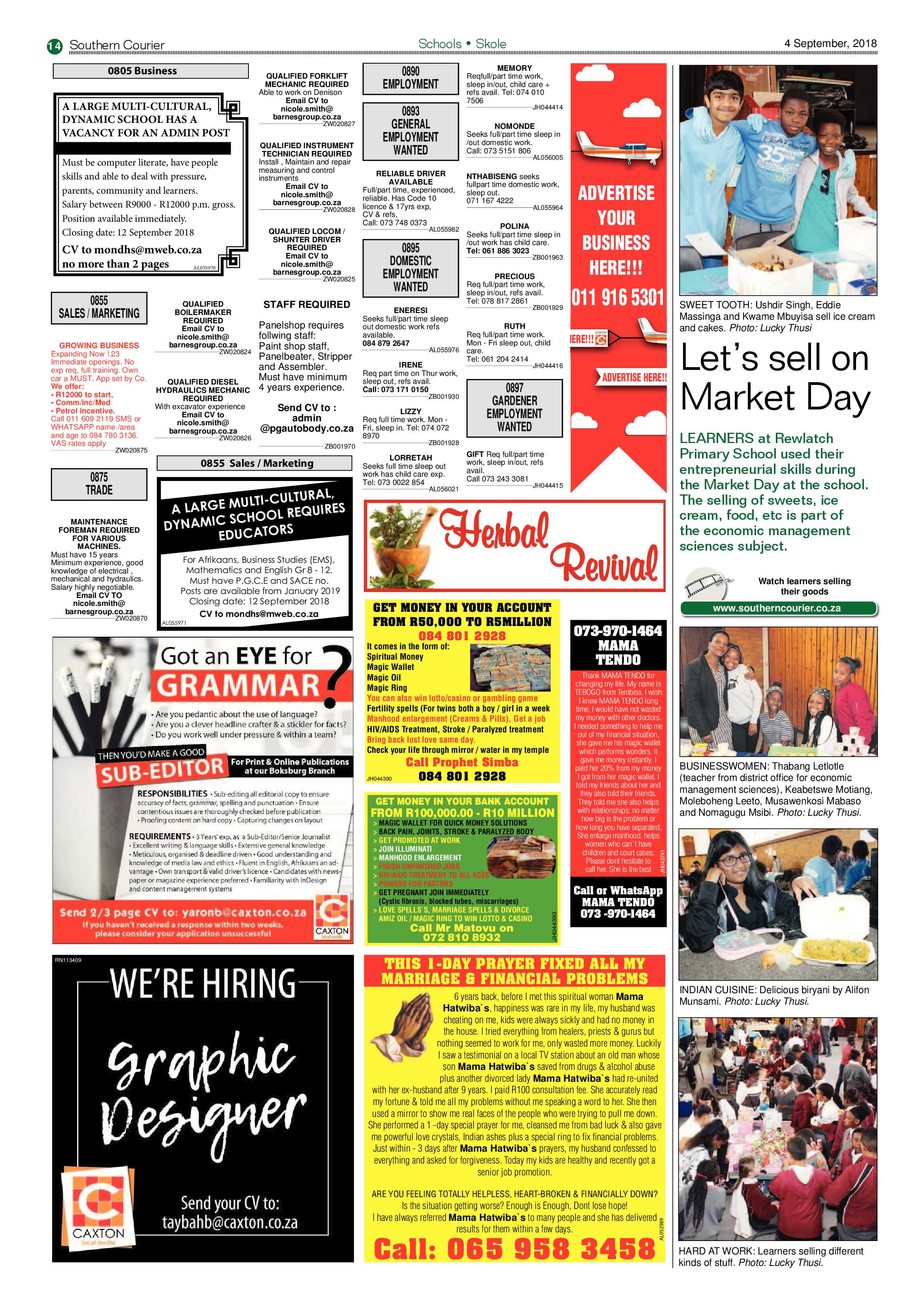 Southern Courier 04 September 2018 page 14