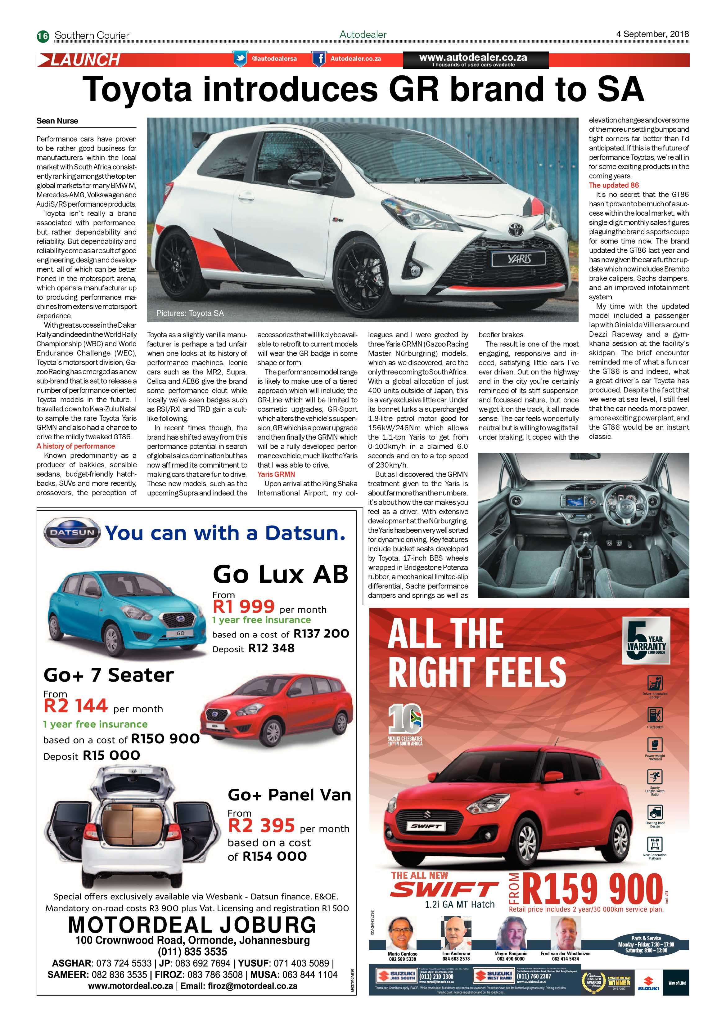 Southern Courier 04 September 2018 page 16