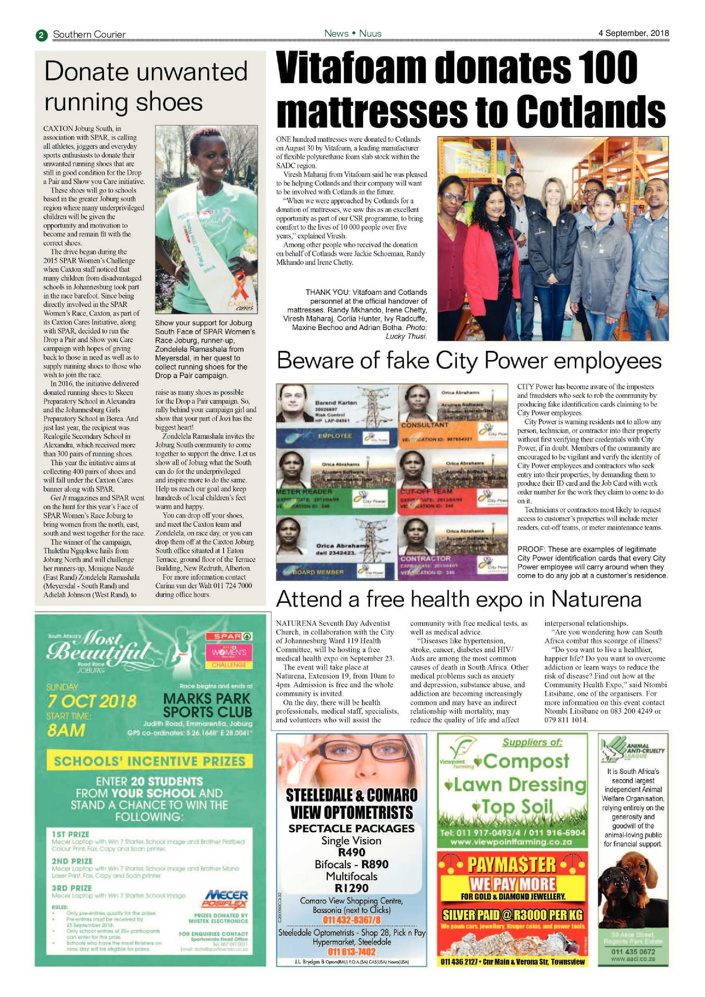 Southern Courier 04 September 2018 page 2