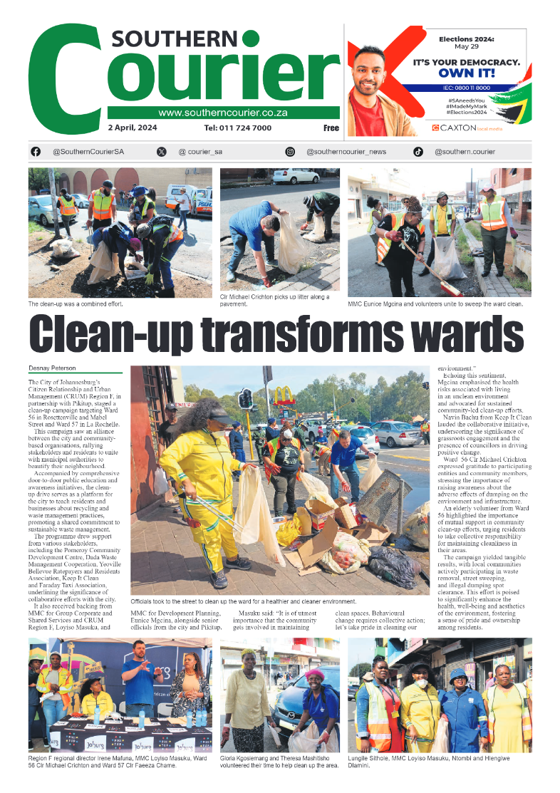 Southern Courier 05 April 2024 page 1