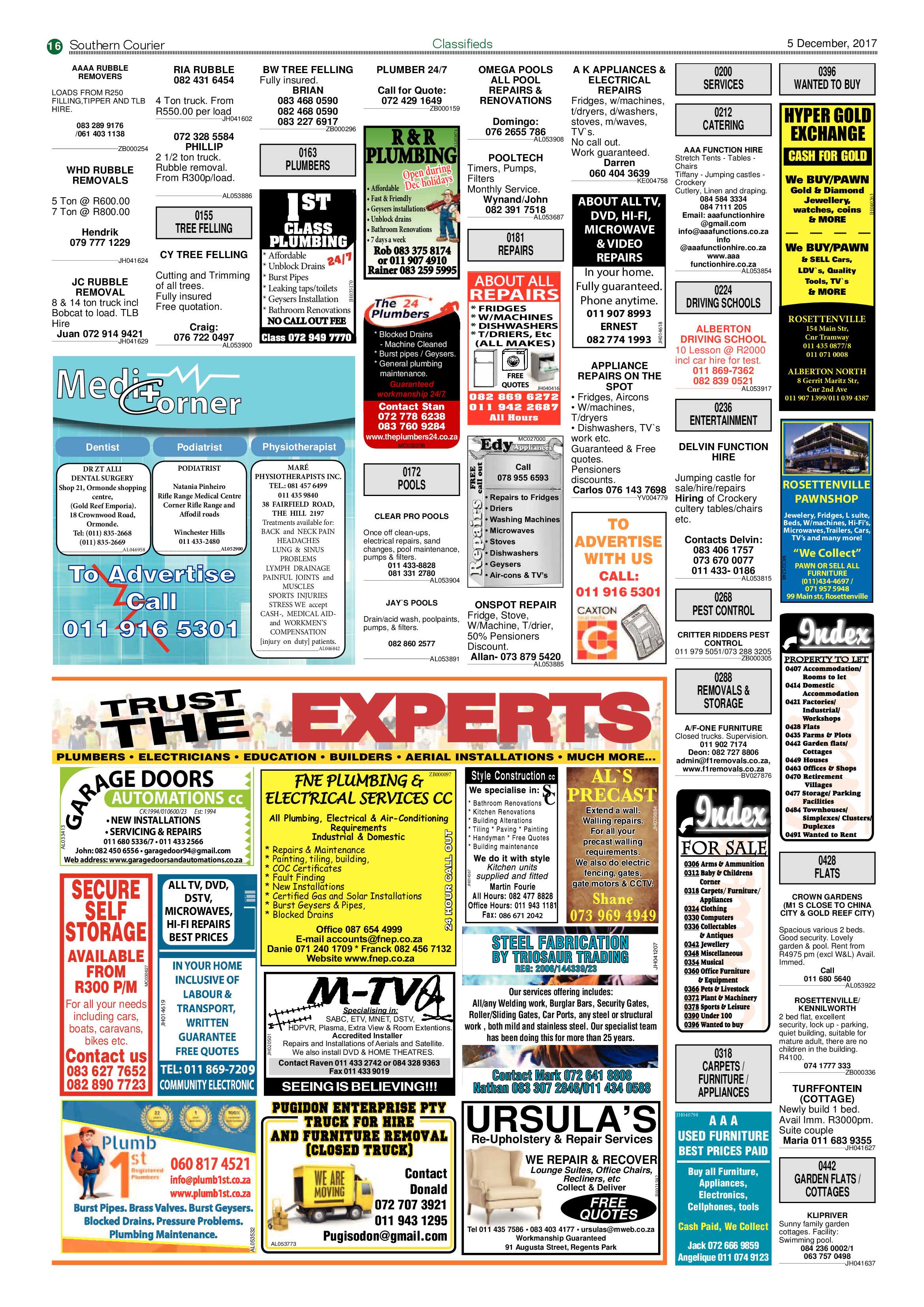Southern Courier 05 December 2017 page 16
