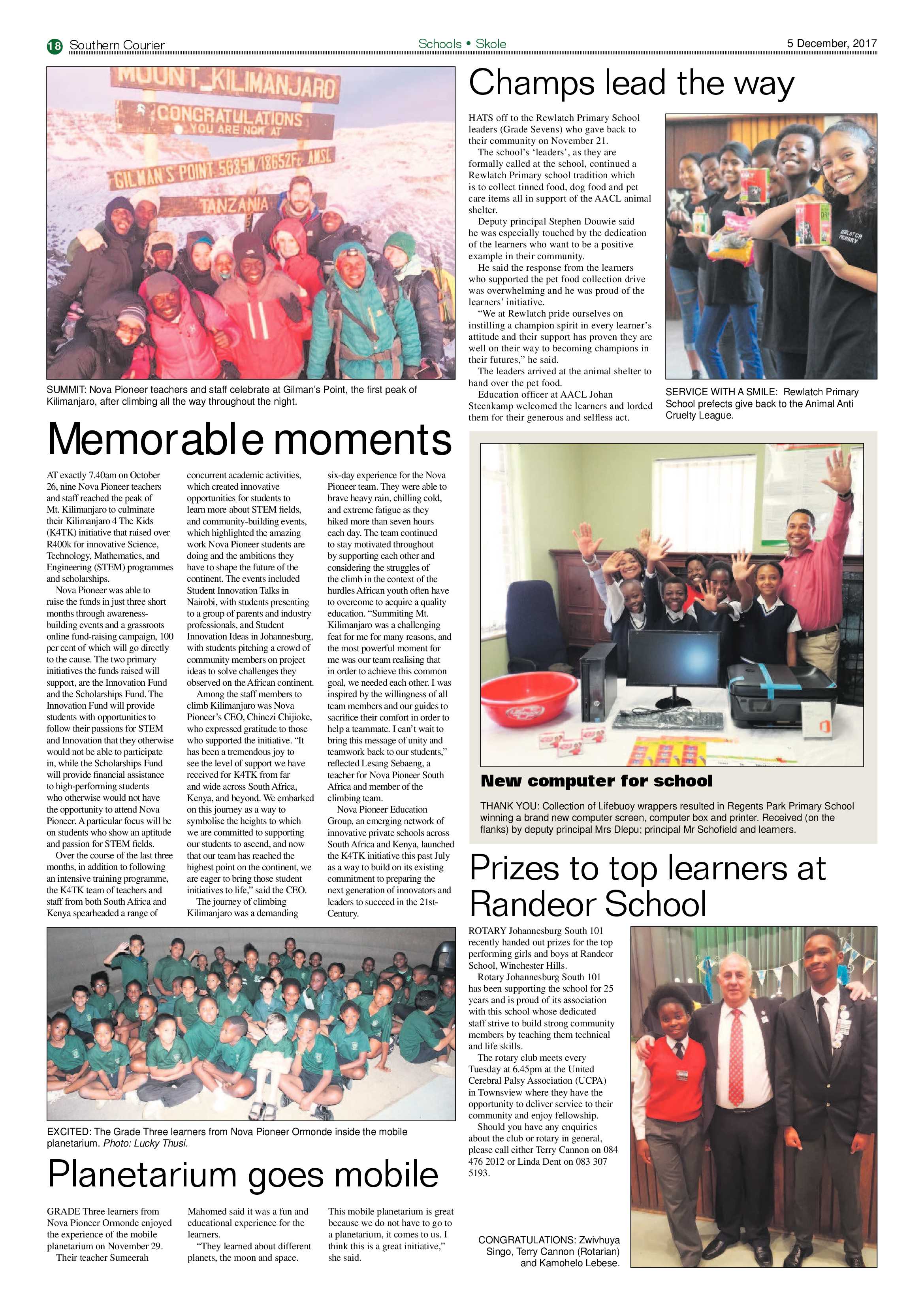 Southern Courier 05 December 2017 page 18