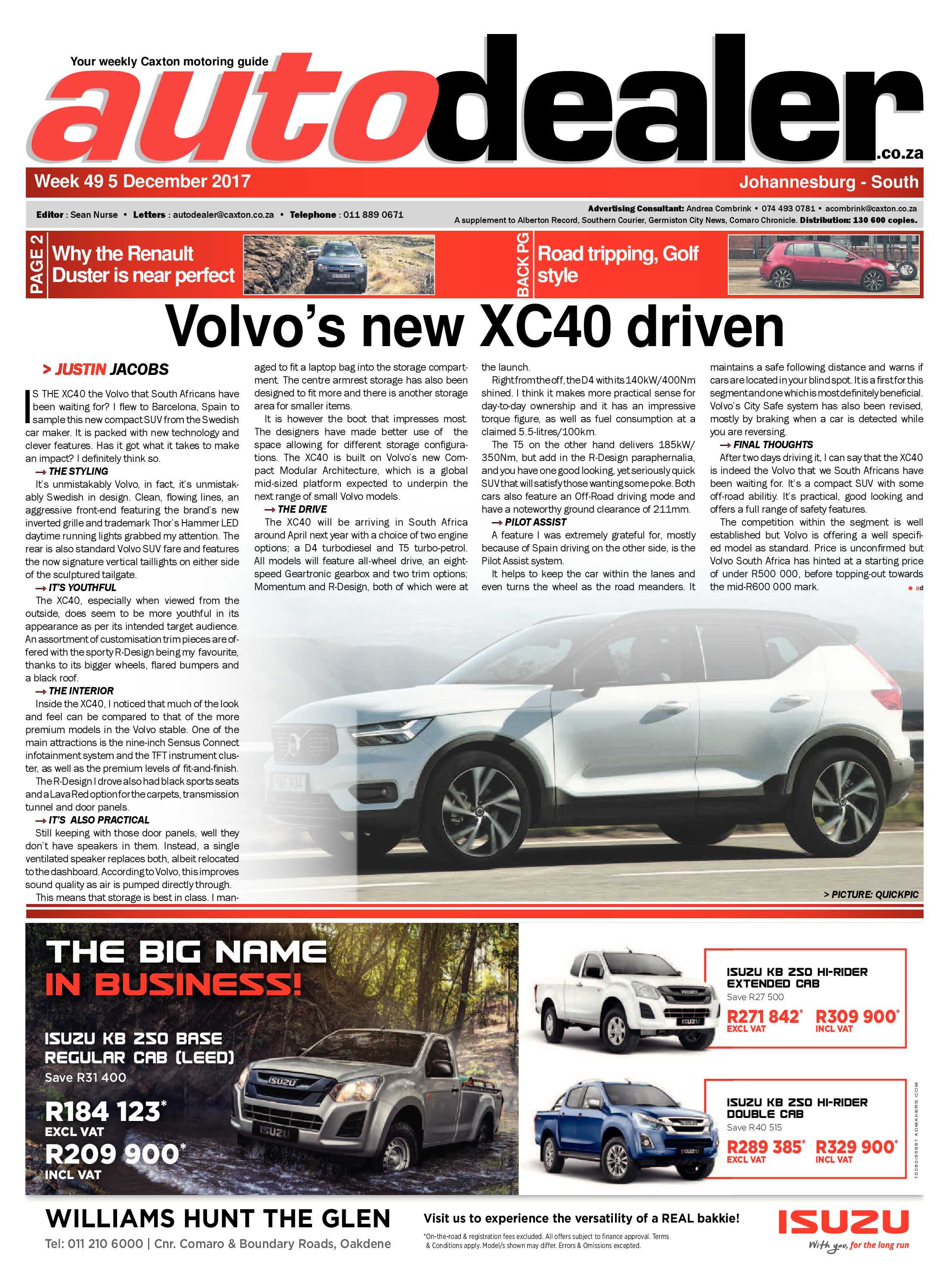 Southern Courier 05 December 2017 page 25