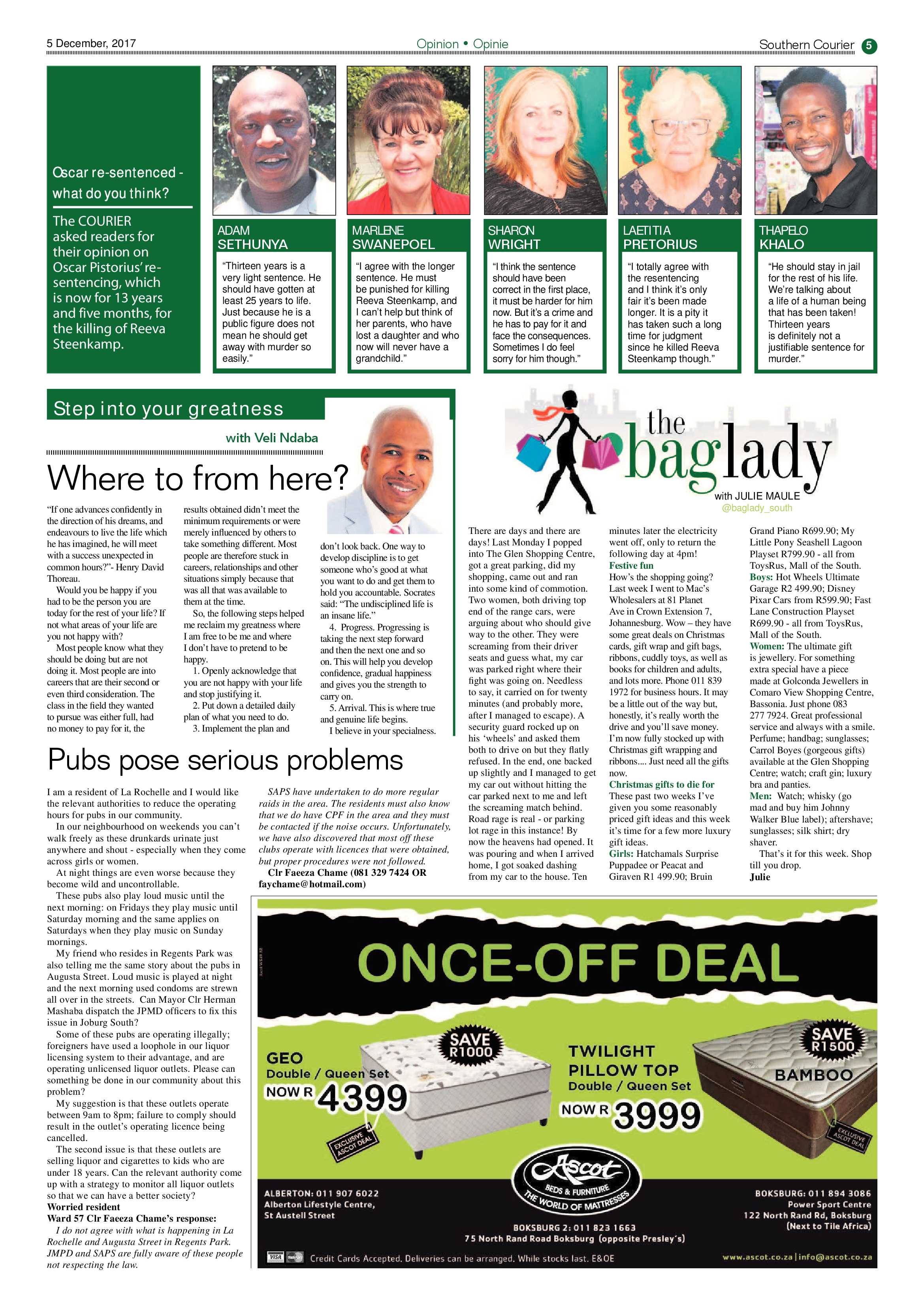Southern Courier 05 December 2017 page 5