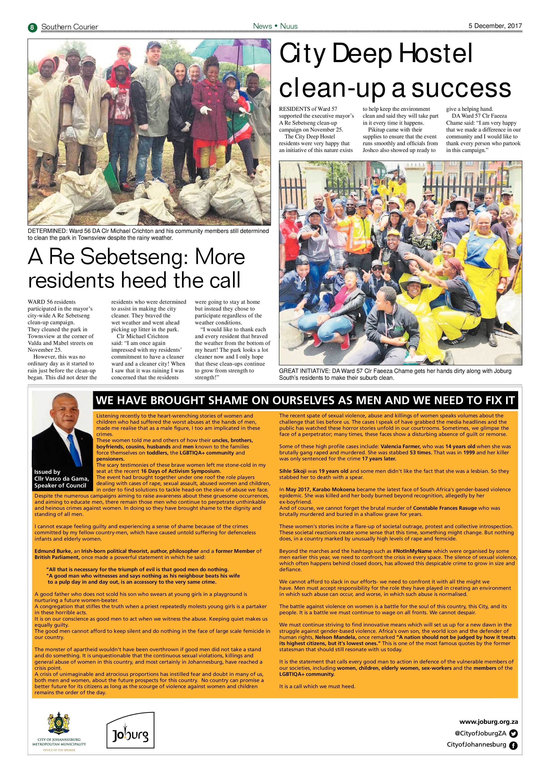 Southern Courier 05 December 2017 page 8