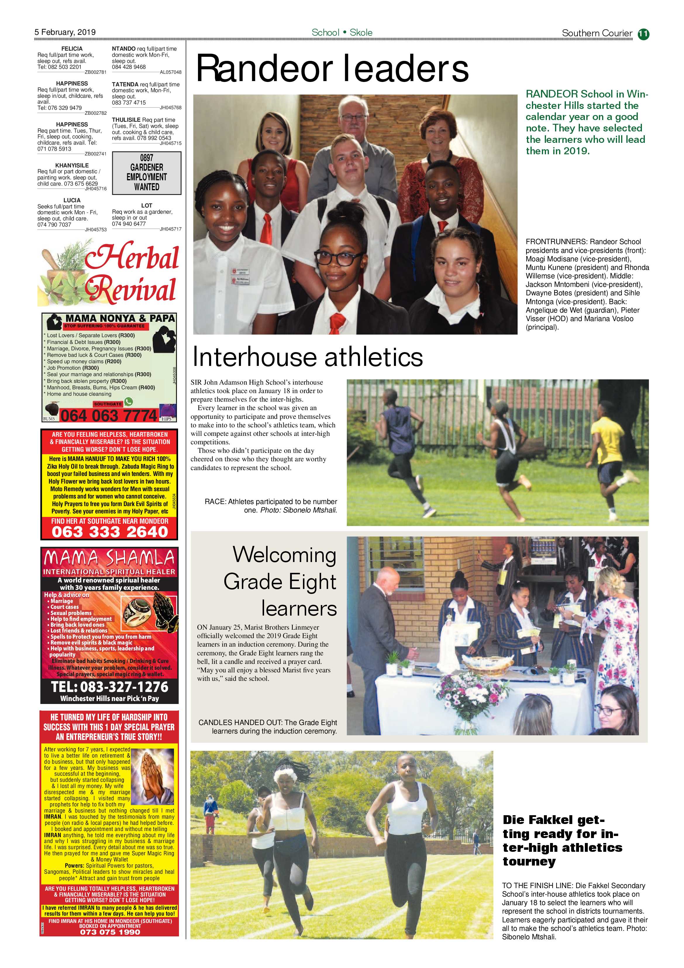 Southern Courier 05 February 2019 page 11