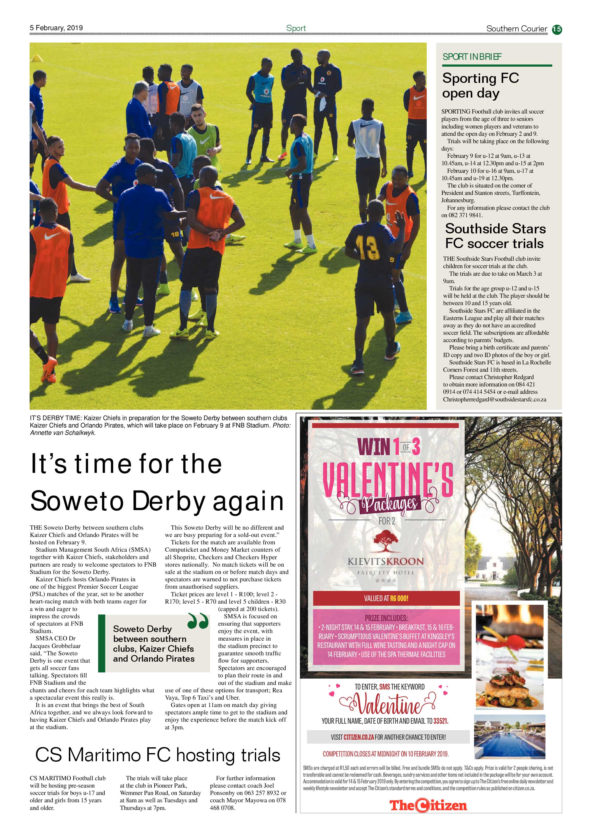 Southern Courier 05 February 2019 page 15