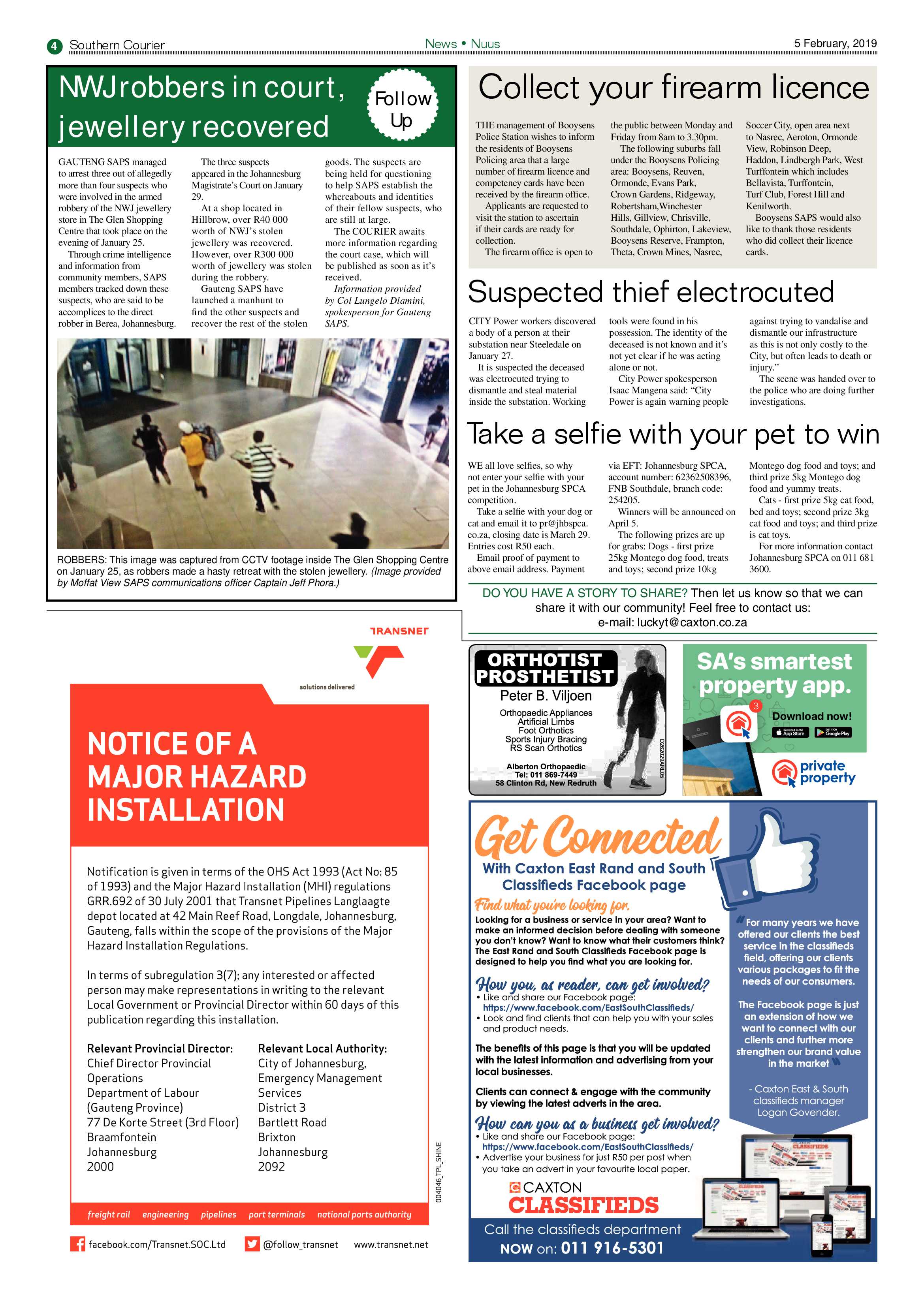 Southern Courier 05 February 2019 page 4