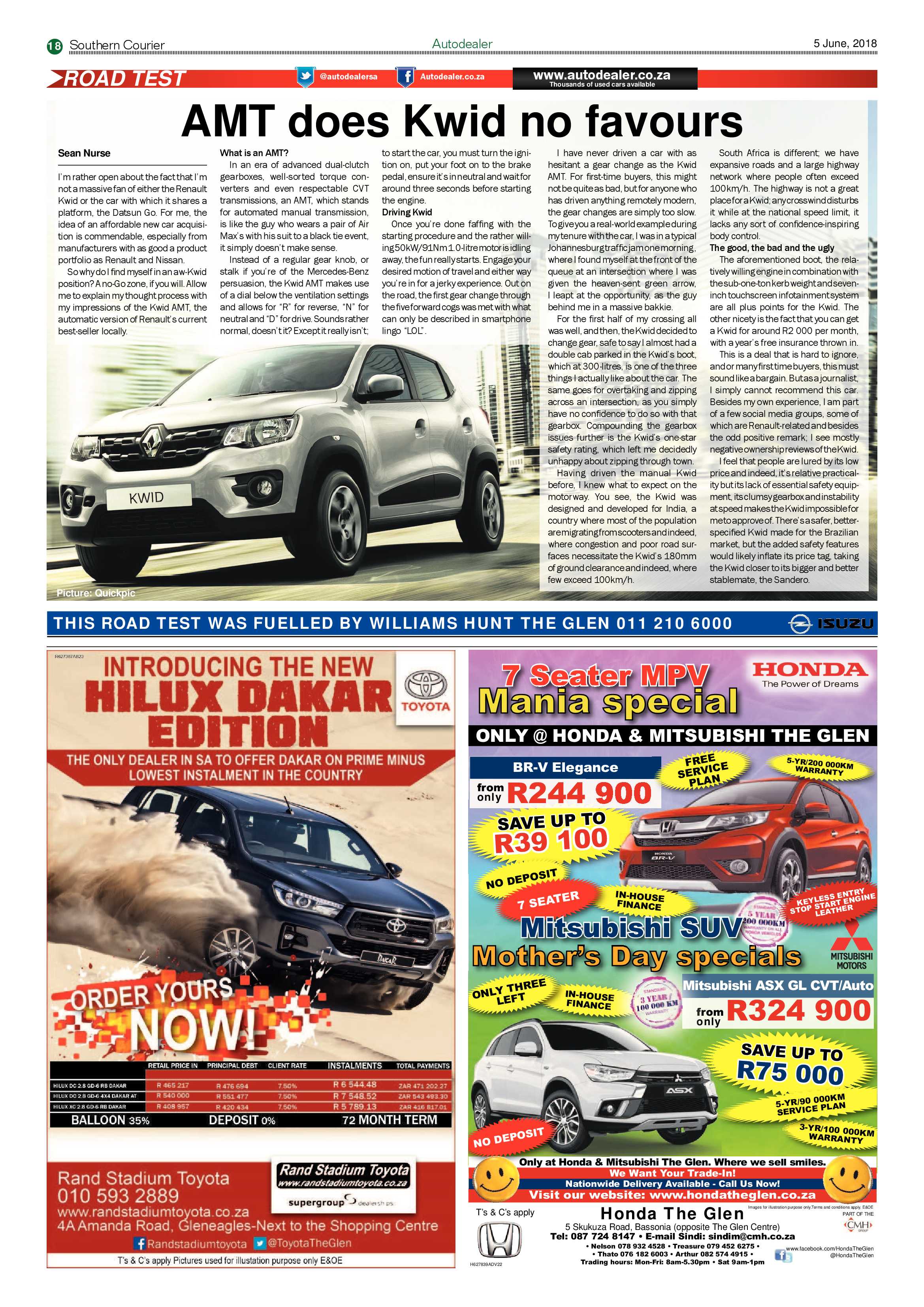 Southern Courier 05 June 2018 page 20