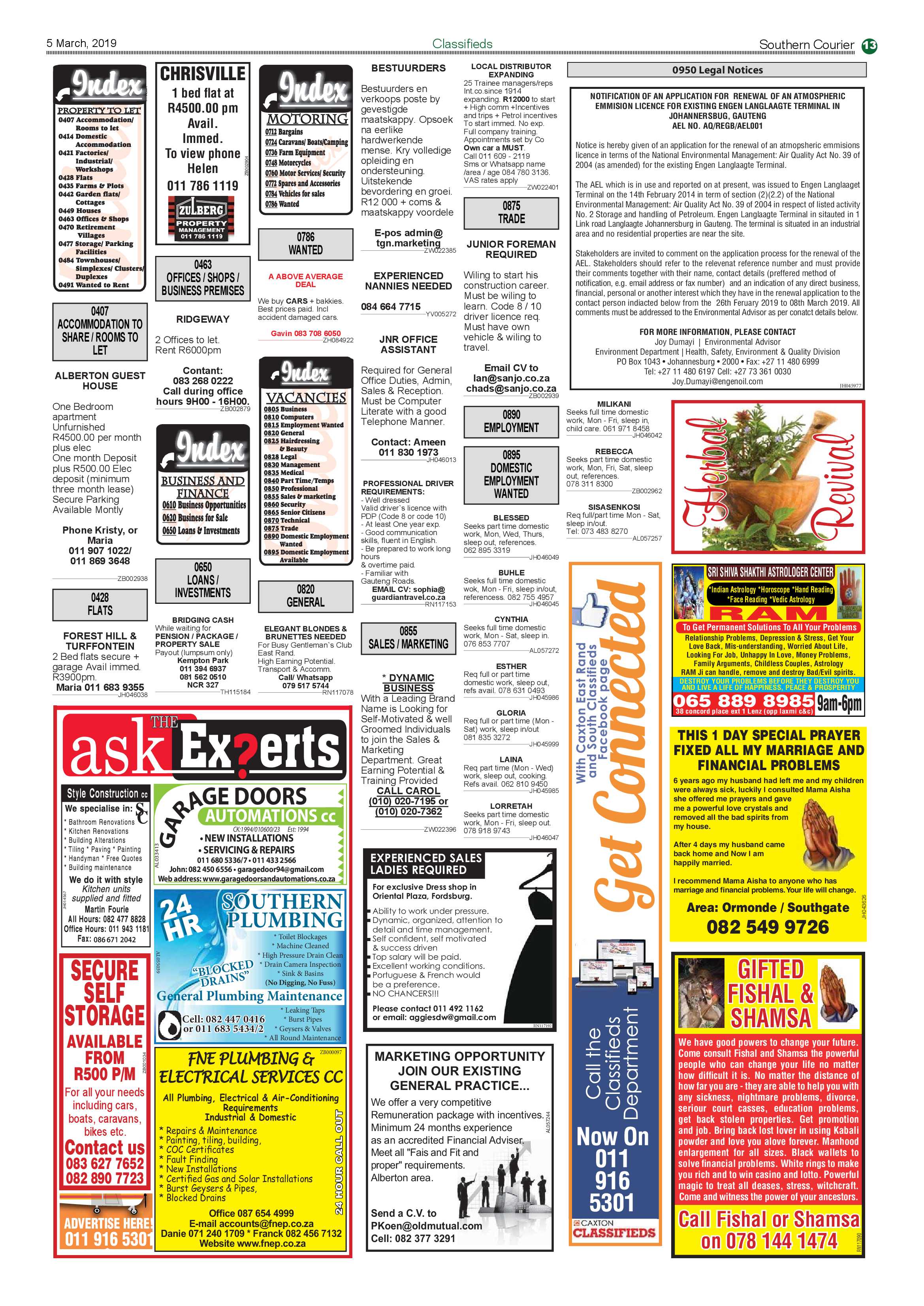 Southern Courier 05 March 2019 page 13