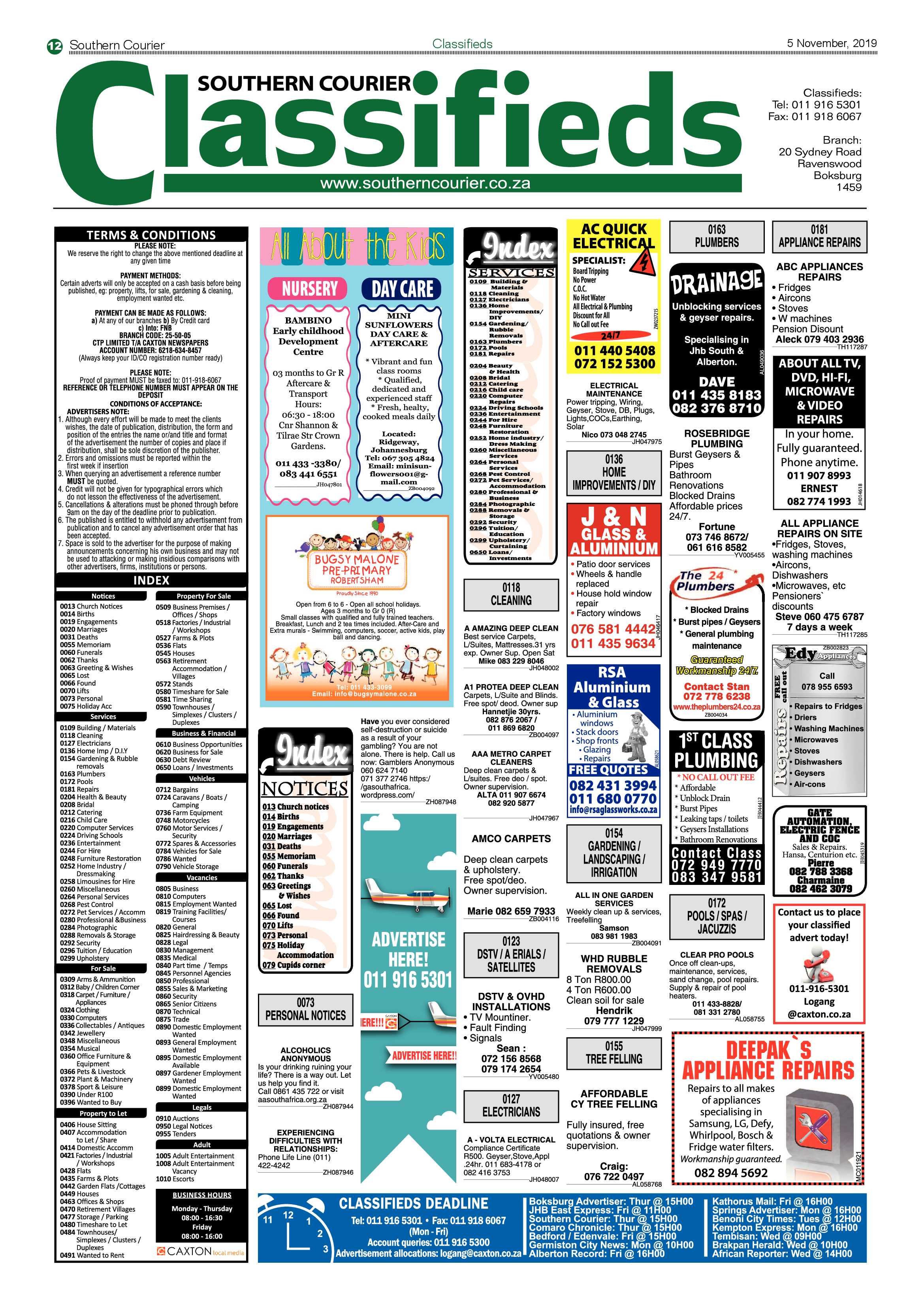 Southern Courier 05 November 2019 page 12