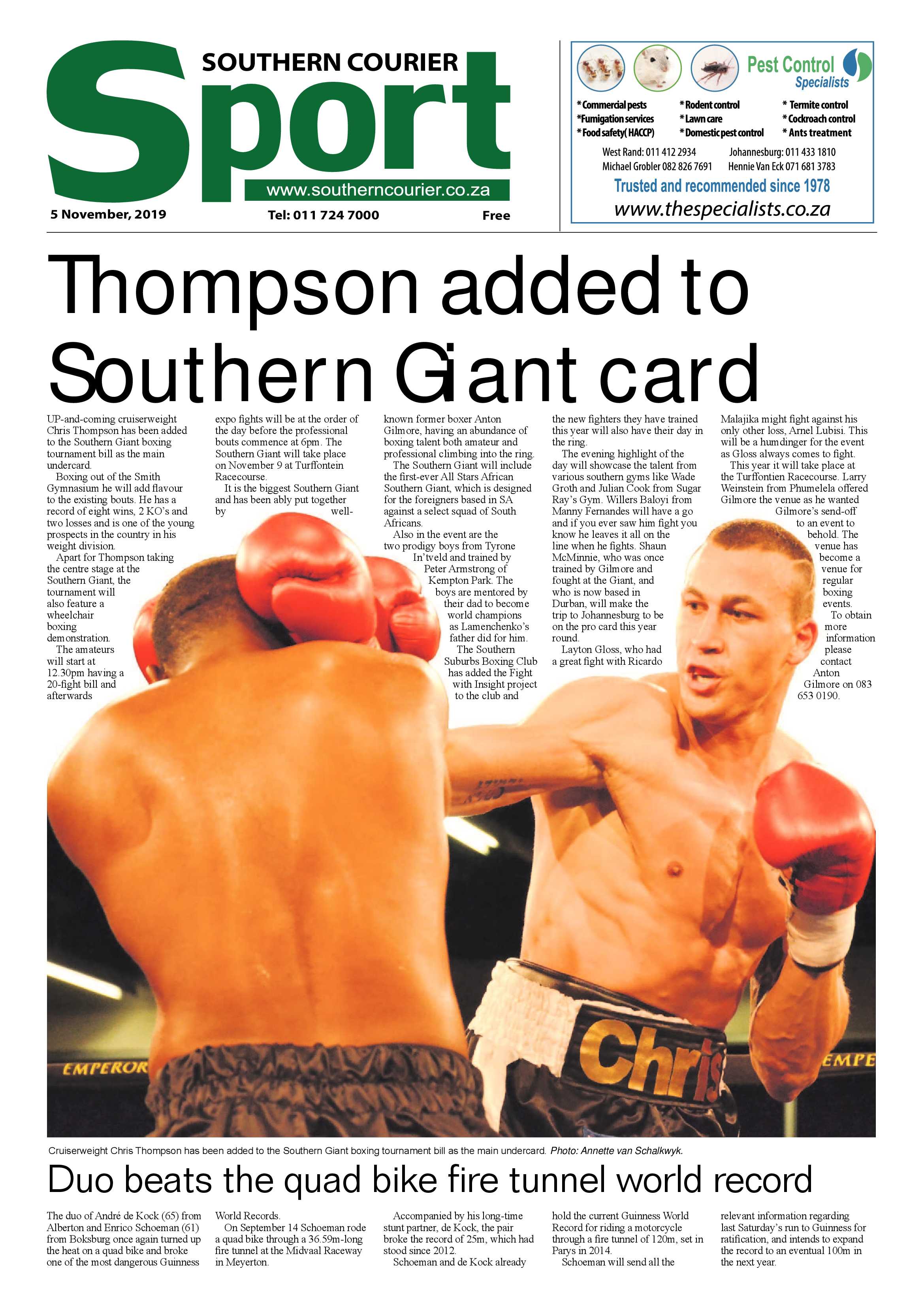 Southern Courier 05 November 2019 page 16