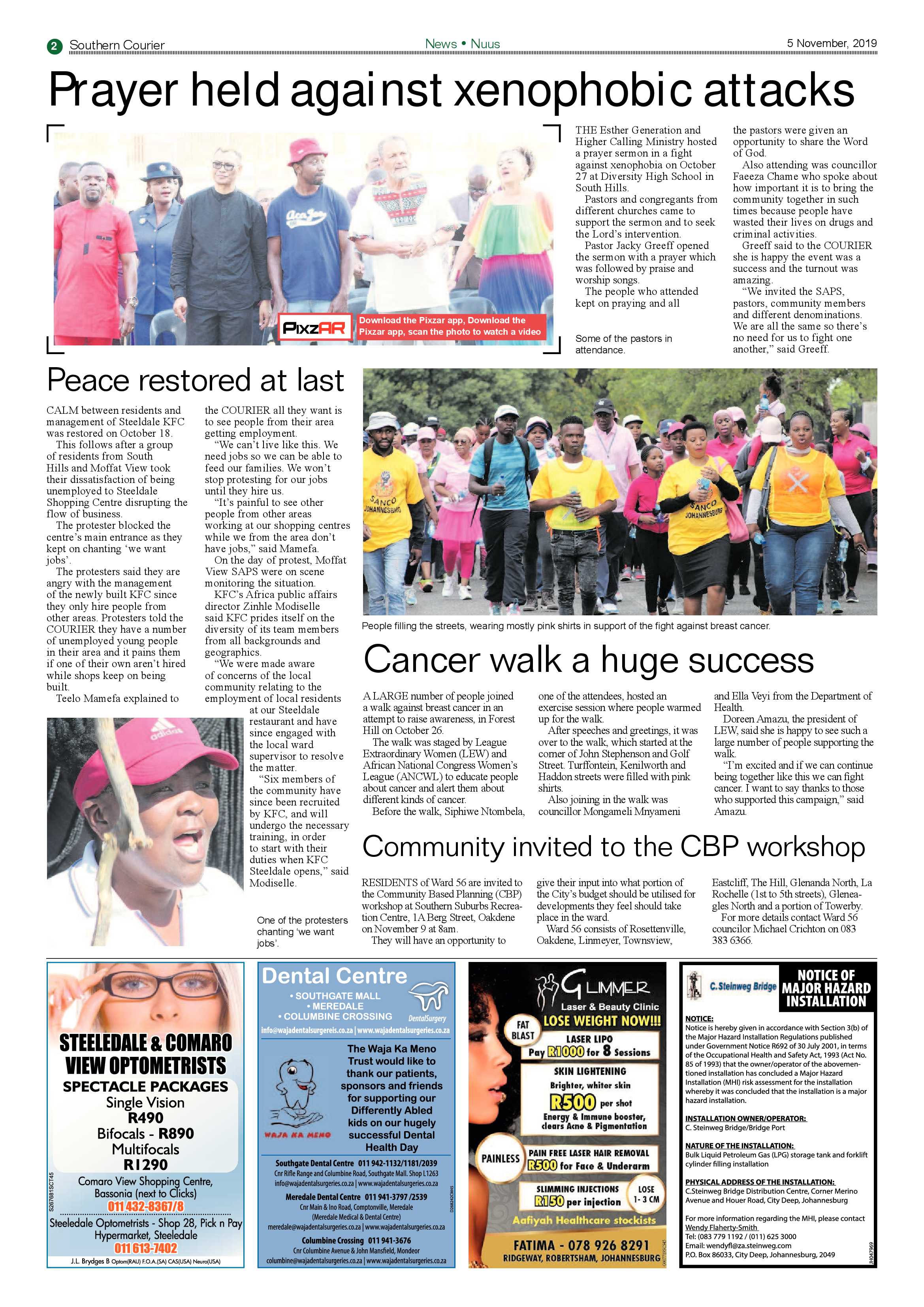 Southern Courier 05 November 2019 page 2