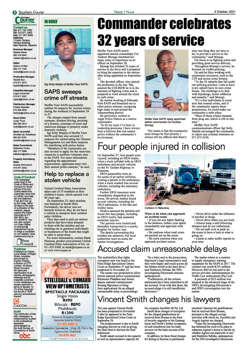 Southern Courier 05 October 2021 page 2