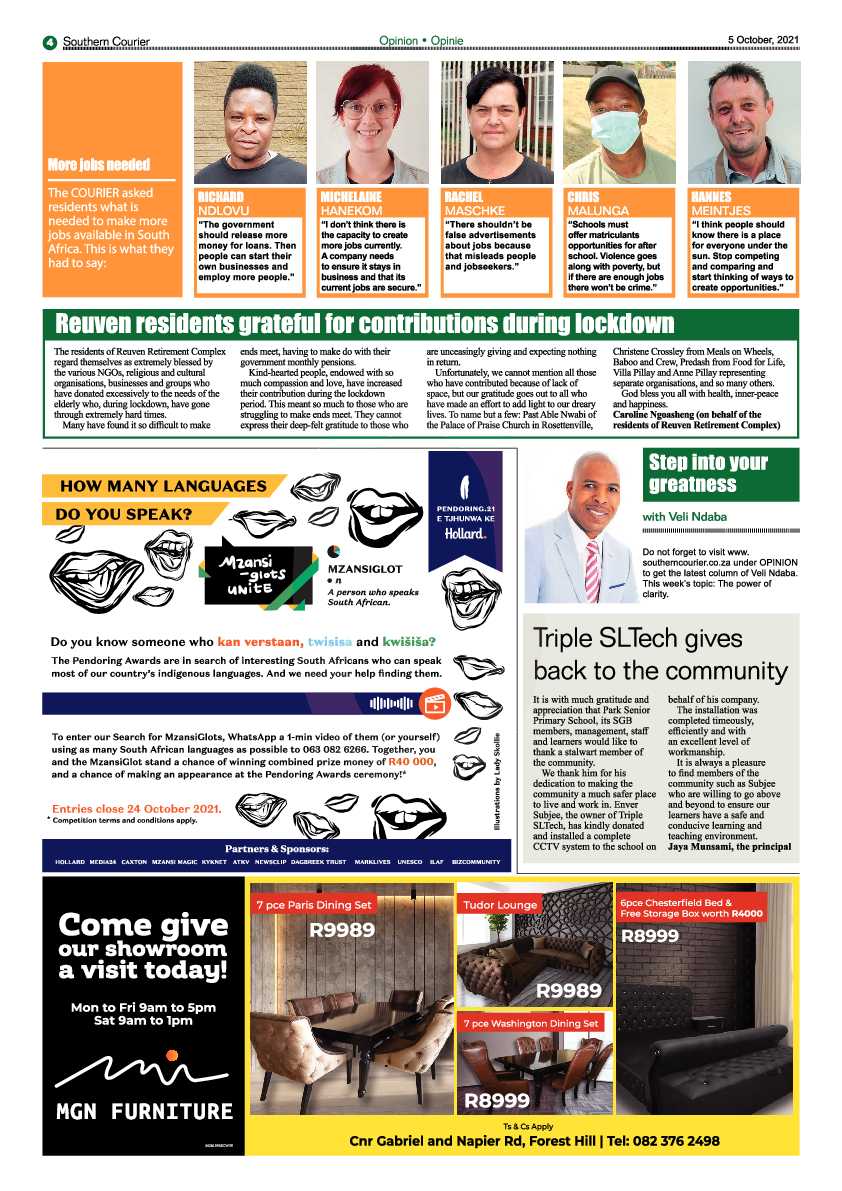 Southern Courier 05 October 2021 page 4
