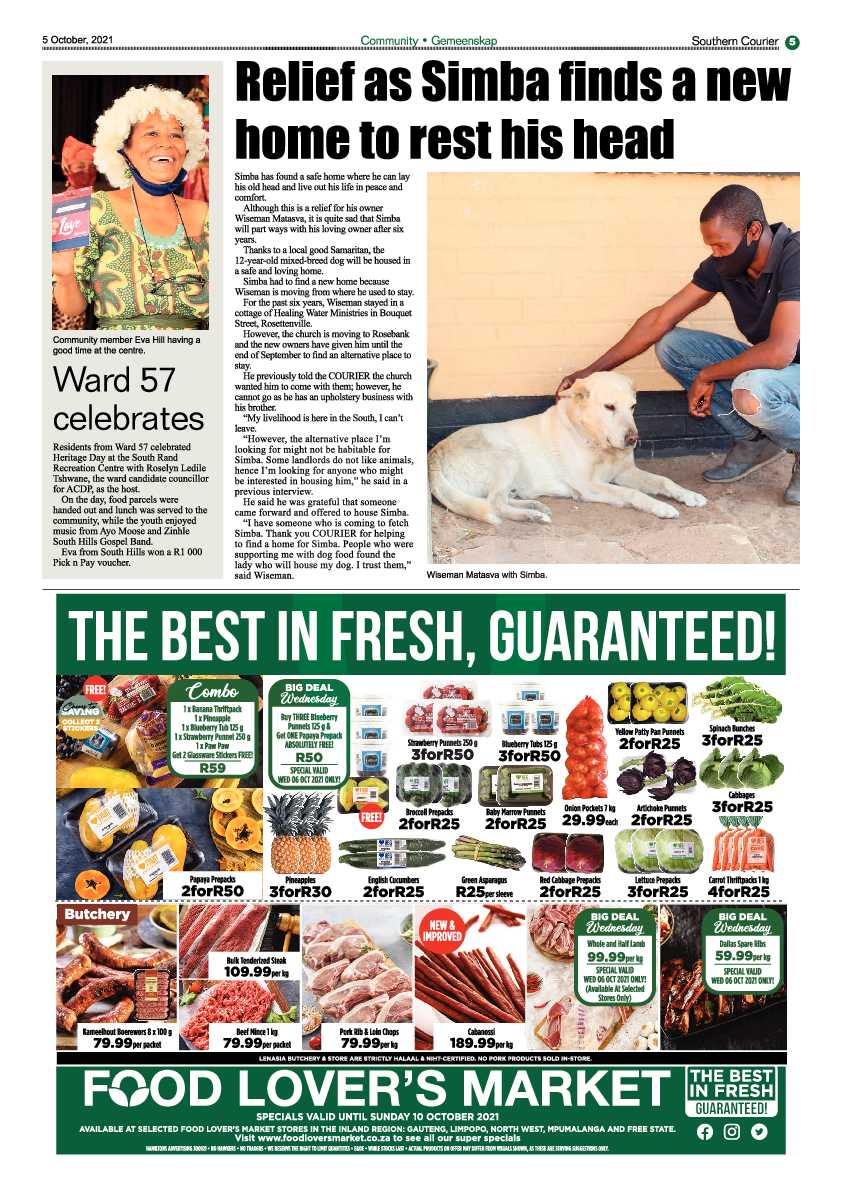 Southern Courier 05 October 2021 page 5