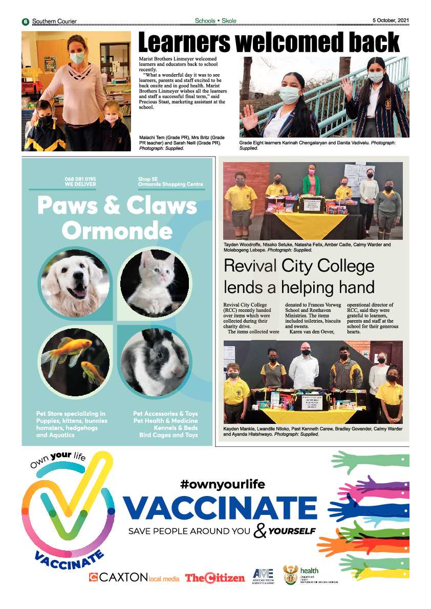 Southern Courier 05 October 2021 page 6
