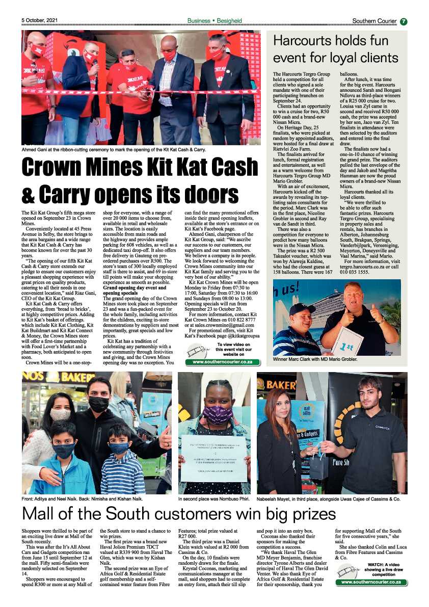 Southern Courier 05 October 2021 page 7