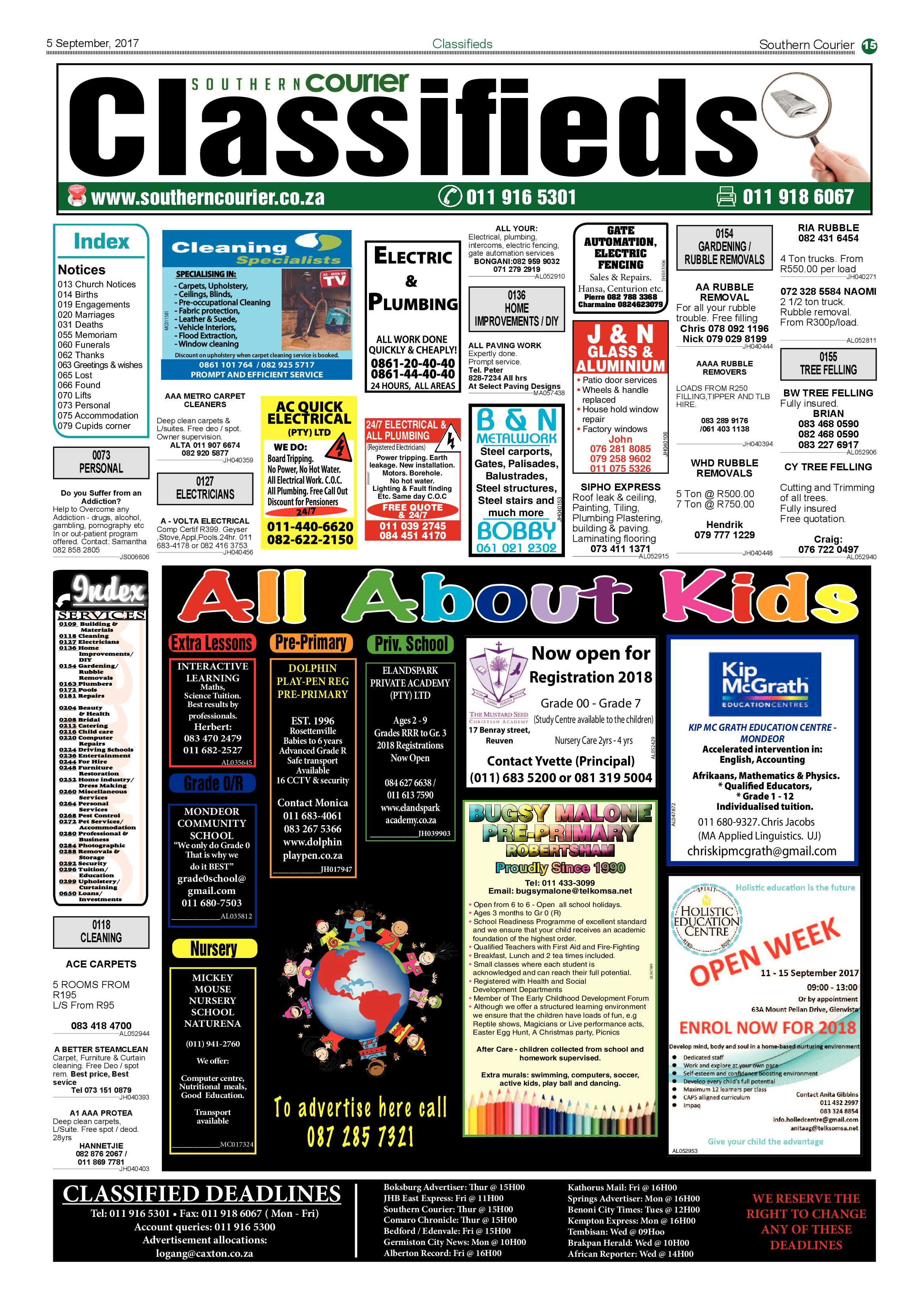 Southern Courier 05 September 2017 page 15